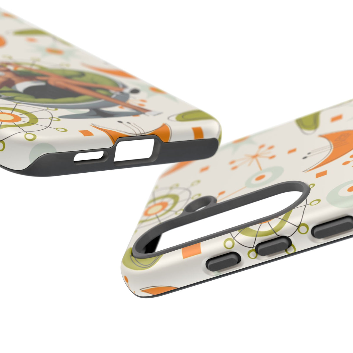 Mid Century Modern Atomic Starburst Mid Mod 60s Gal Retro Chic Tough Phone Case with Vintage Glamour Design