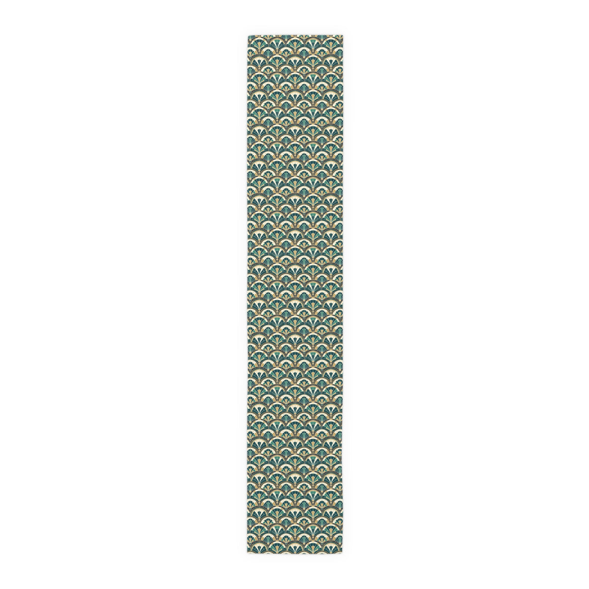 Art Deco Peacock Inspired Table Runner - Mid Century Modern Gal