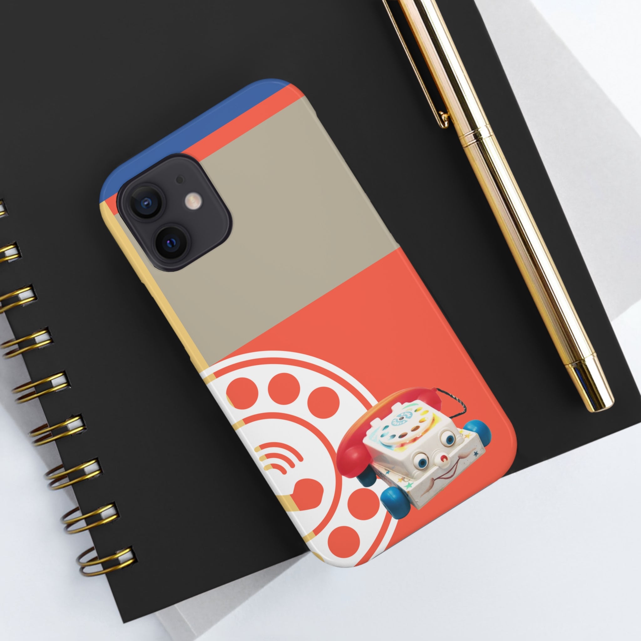 The First Original Phone, Eye Phone, Retro Kitschy Cute Rotary Phone, Tough Phone Cases - Mid Century Modern Gal