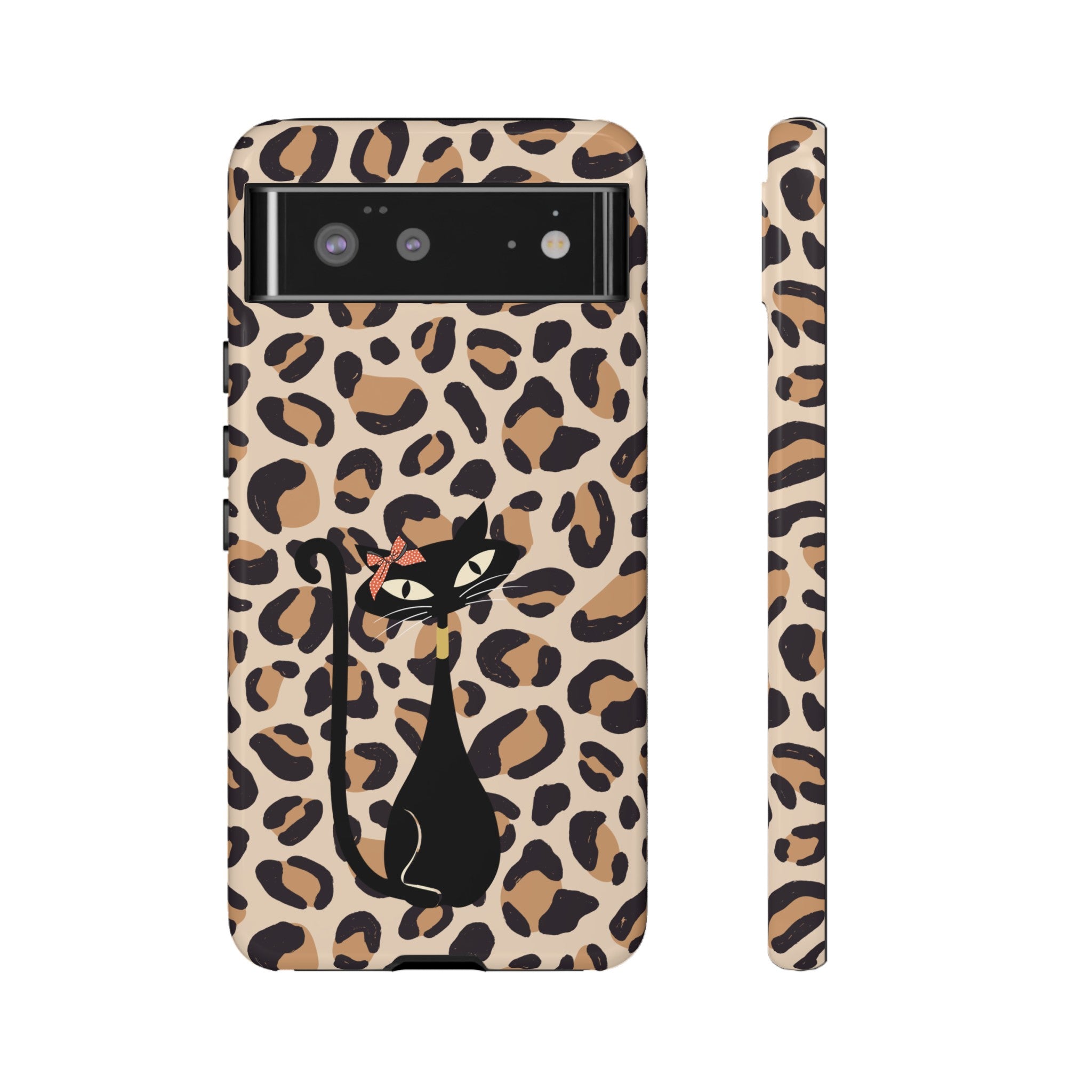 Mid Century Modern 50s Leopard Print, Atomic Cat, Mid Mod Tough Cases