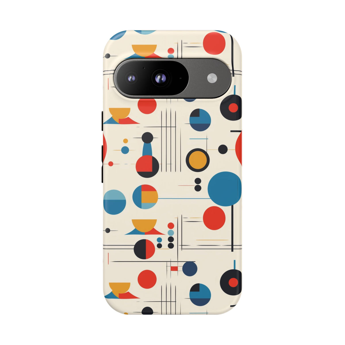 Mid Mod Bauhaus Designed iPhone, Samsung, Pixel Retro Phone Tough Cases