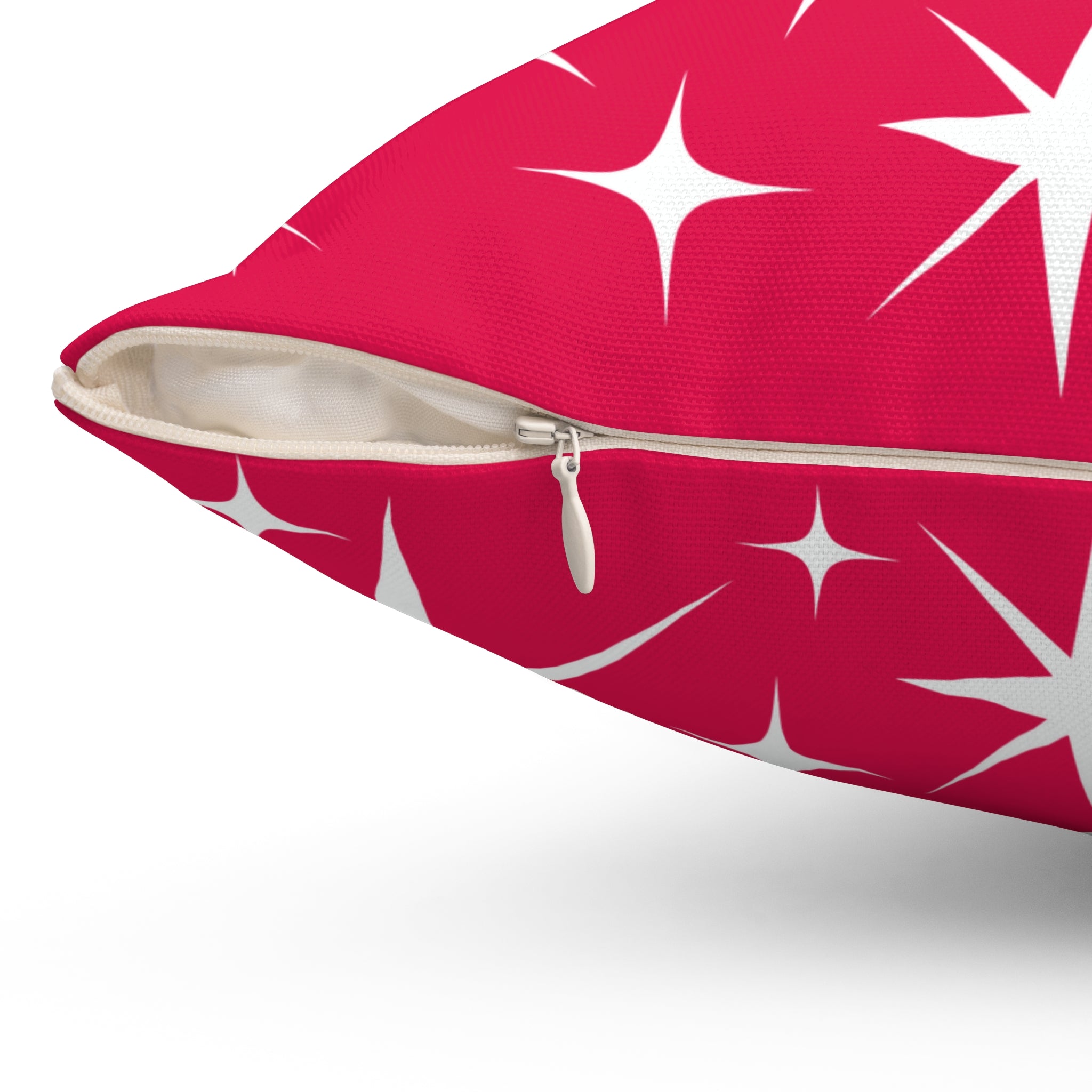 Mid Century Modern Starburst Mod Retro Pillow, Raspberry Delight Pillow And Insert - Mid Century Modern Gal