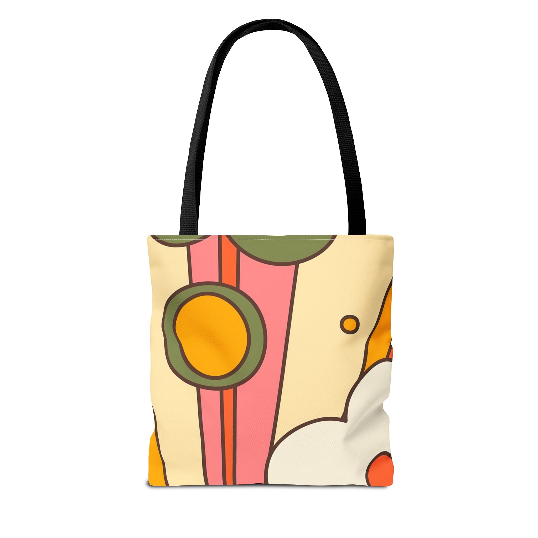 Pickleball Player Lover Tote Bag, Retro Groovy Mod Cat - Mid Century Modern Gal