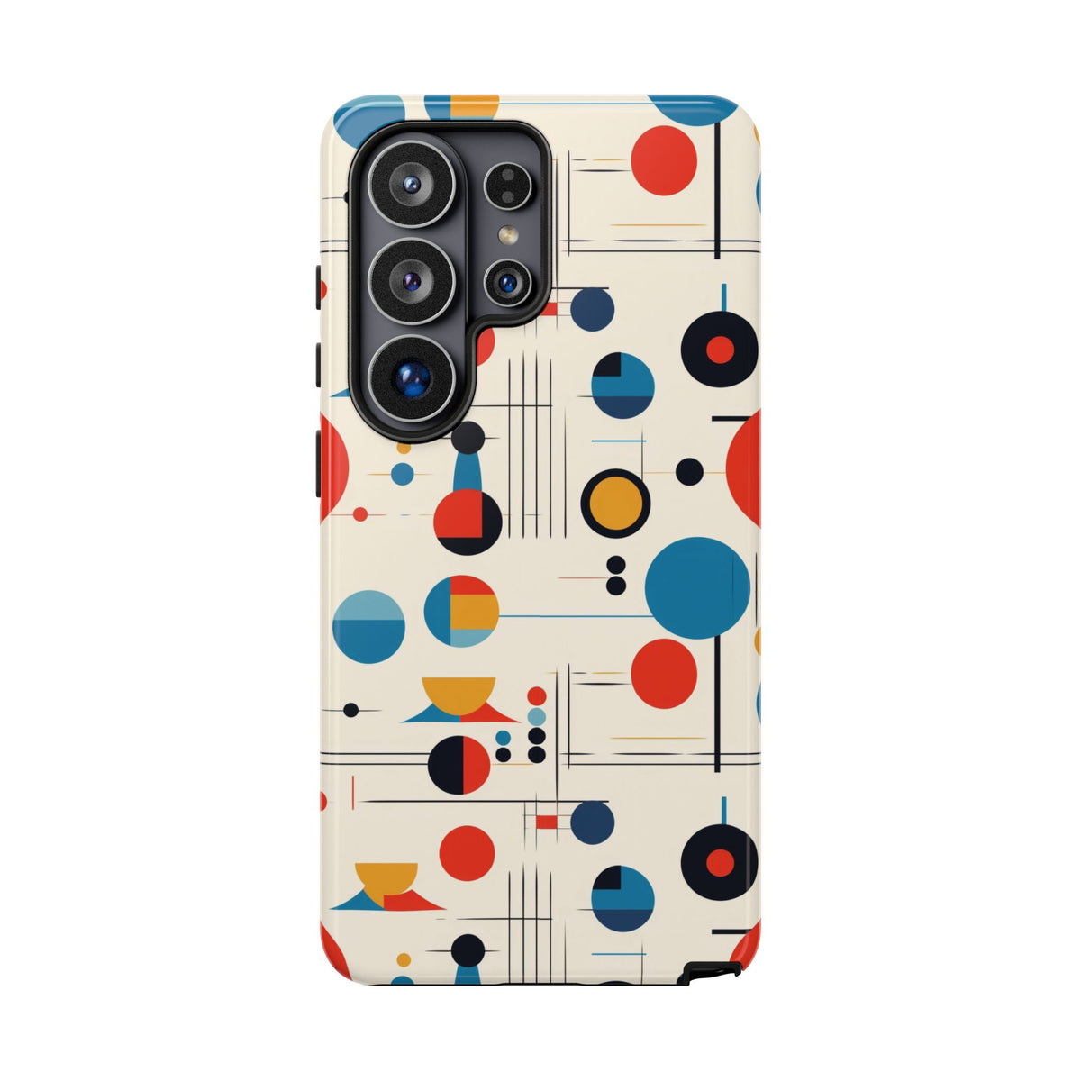 Mid Mod Bauhaus Designed iPhone, Samsung, Pixel Retro Phone Tough Cases