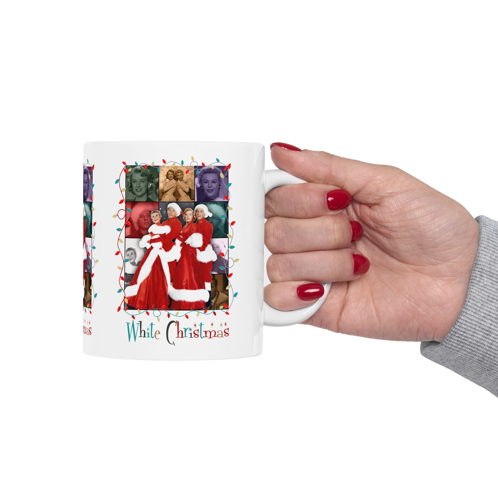 Wallace And Davis Movie Festive White Christmas Mug - Holiday Cheer Gift - Mid Century Modern Gal