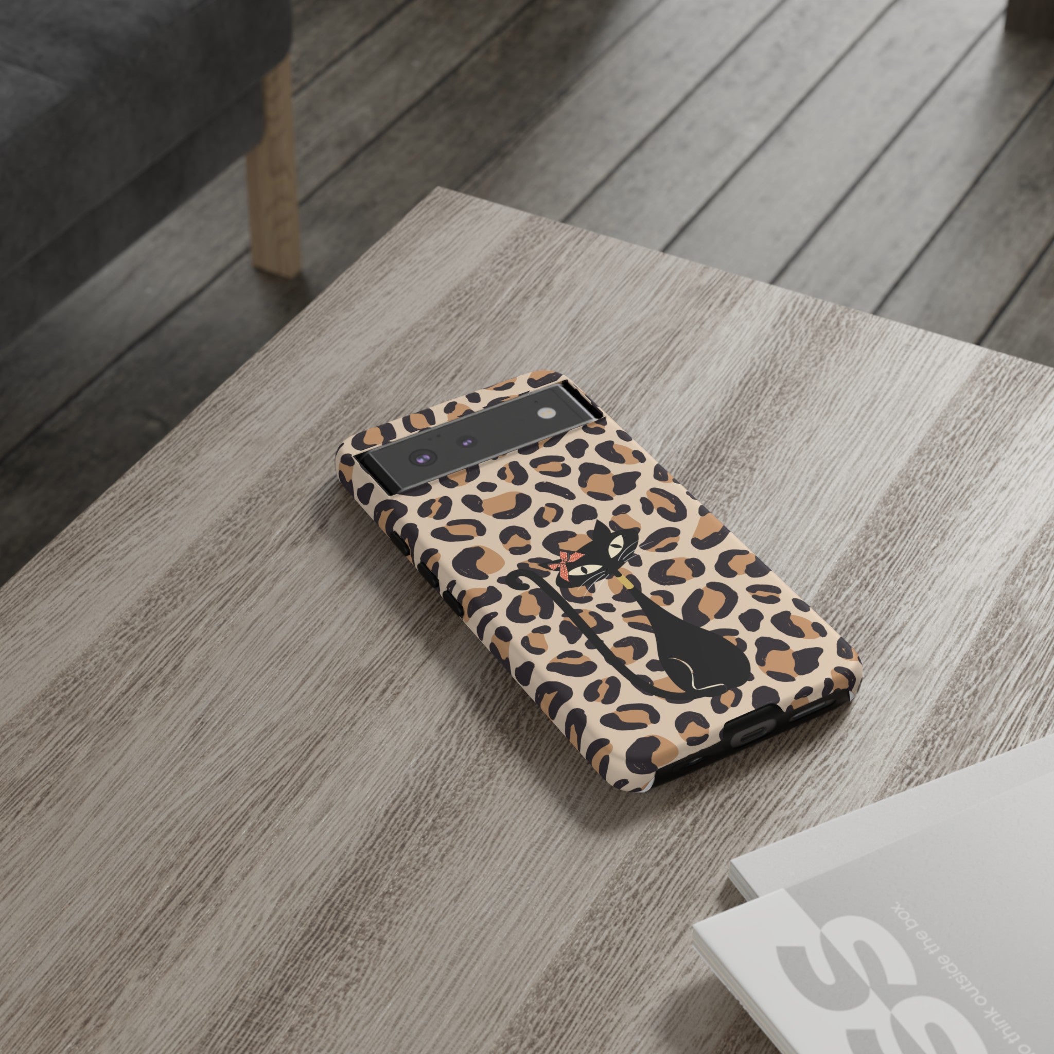 Mid Century Modern 50s Leopard Print, Atomic Cat, Mid Mod Tough Cases - Mid Century Modern Gal
