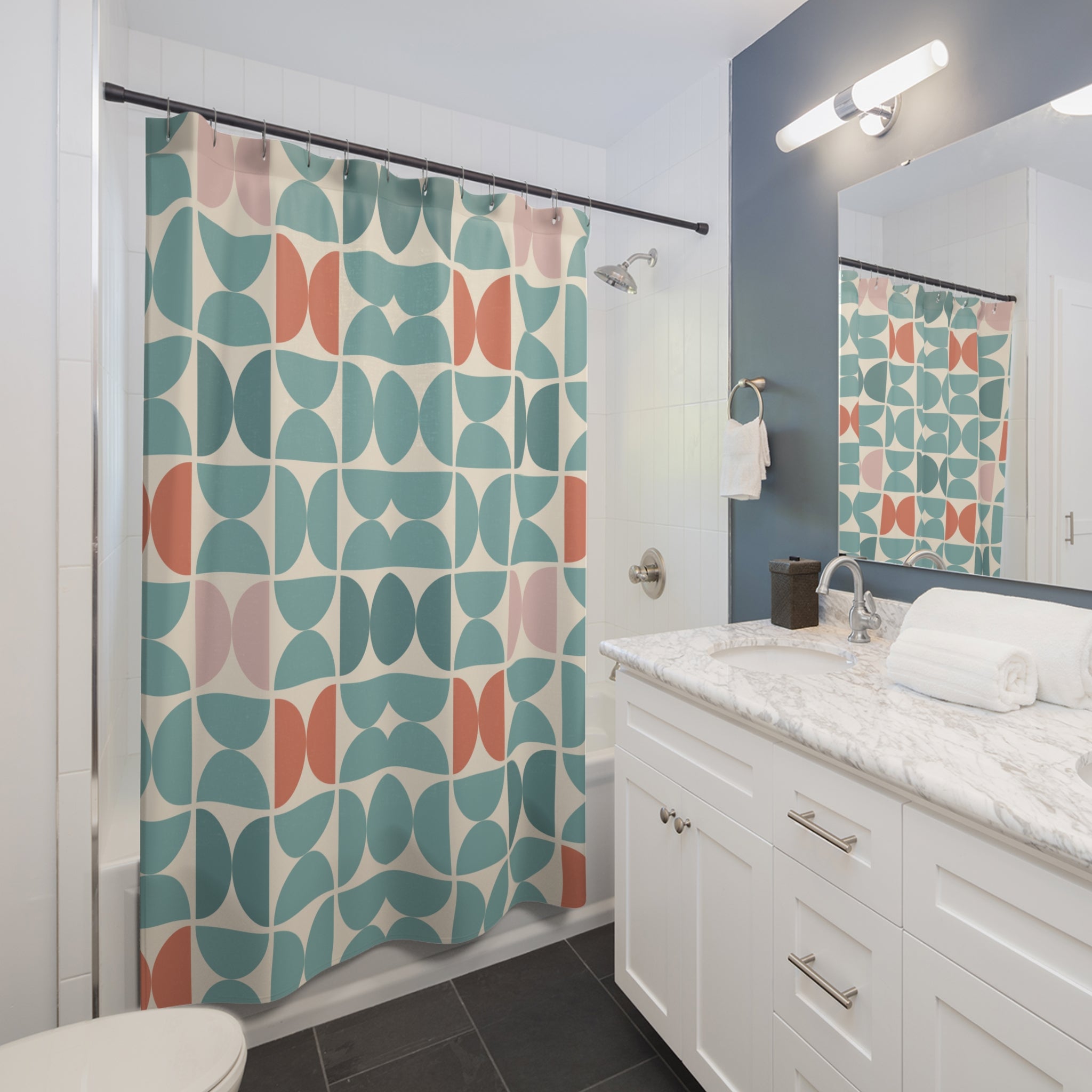 Mid Century Modern Scandinavian Modern Danish Design MCM Shower Curtain - Mid Century Modern Gal