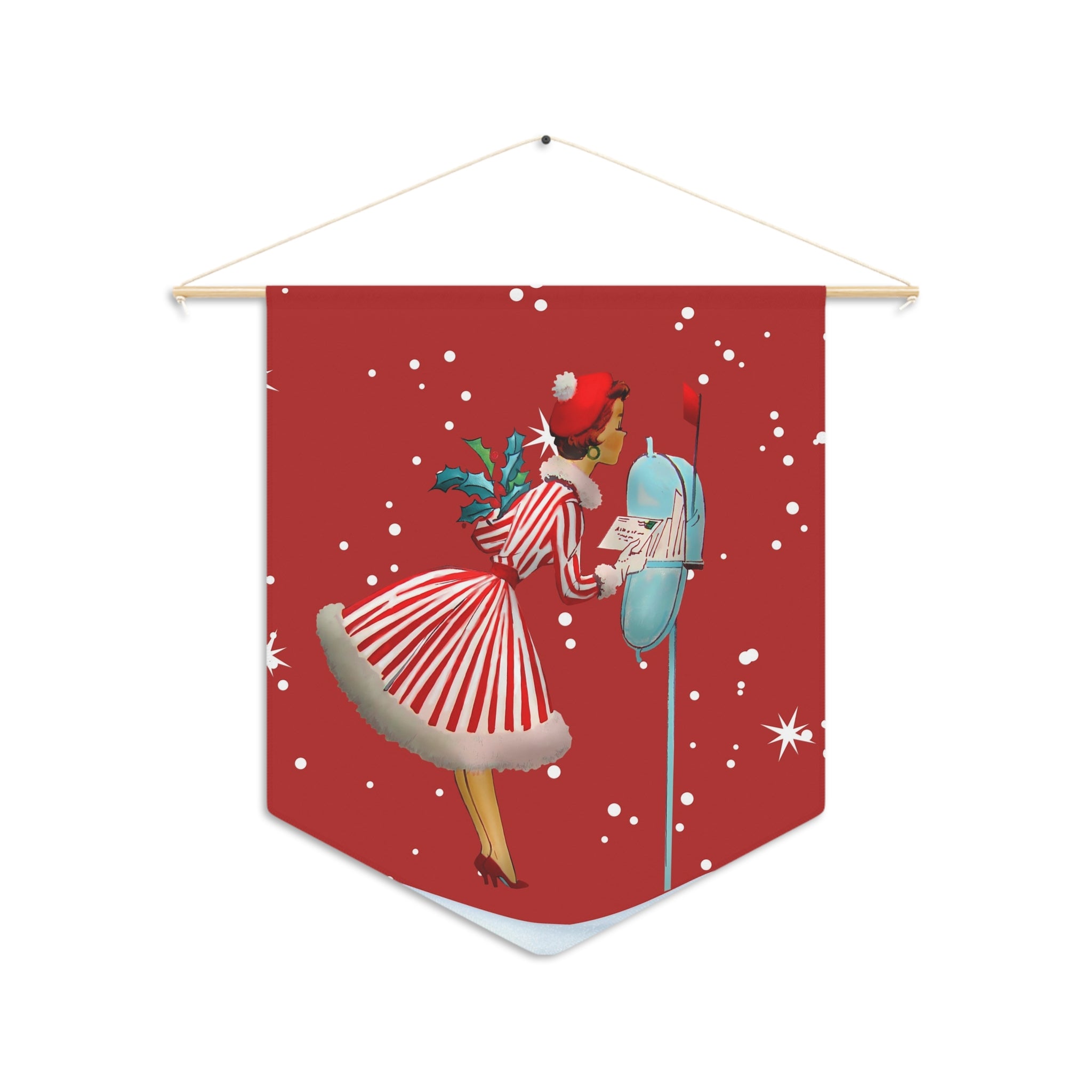 Vintage Holiday Pennant Banner - Retro Christmas Decor - Mid Century Modern Gal