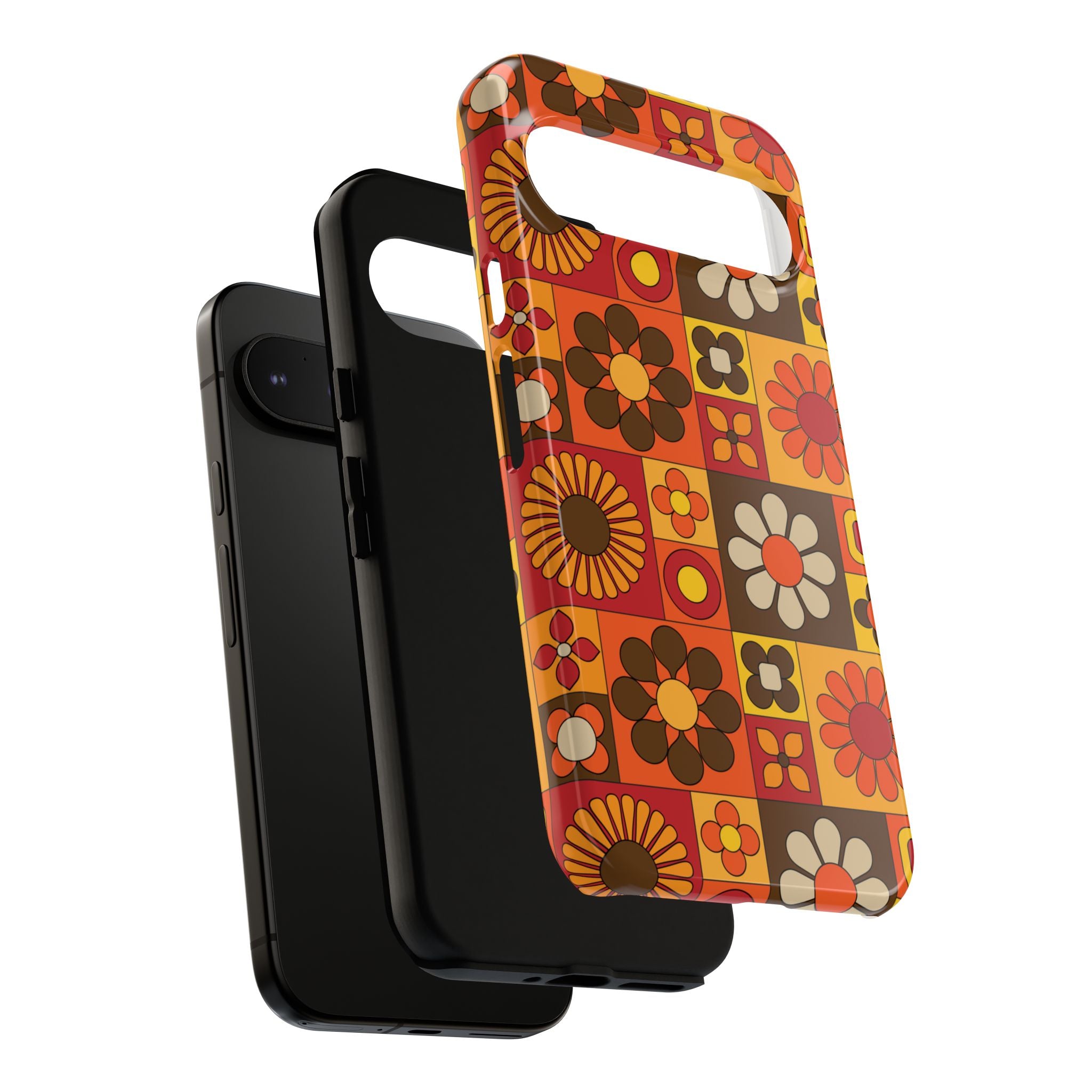 Retro 70s Mid Mod Floral Phone Case | Tough Cases for Flower Lovers