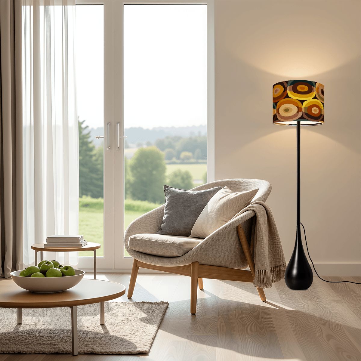 Retro Orbs 70s Mid Century Modern Teardrop Shaped Floor Lamp - Mid Century Modern Gal