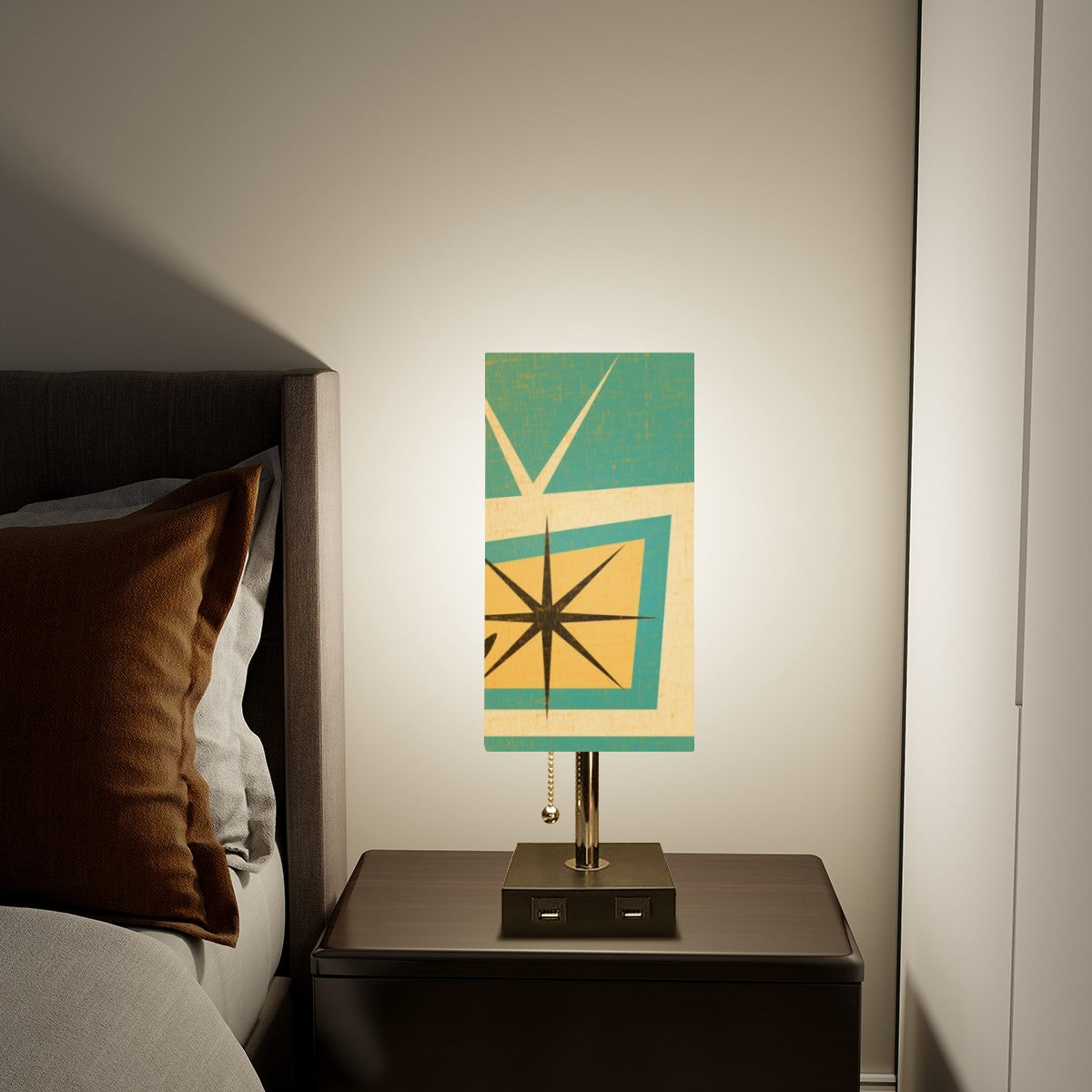 Atomic Cat Space Age Mid Century Modern Table Lamp - Mid Century Modern Gal