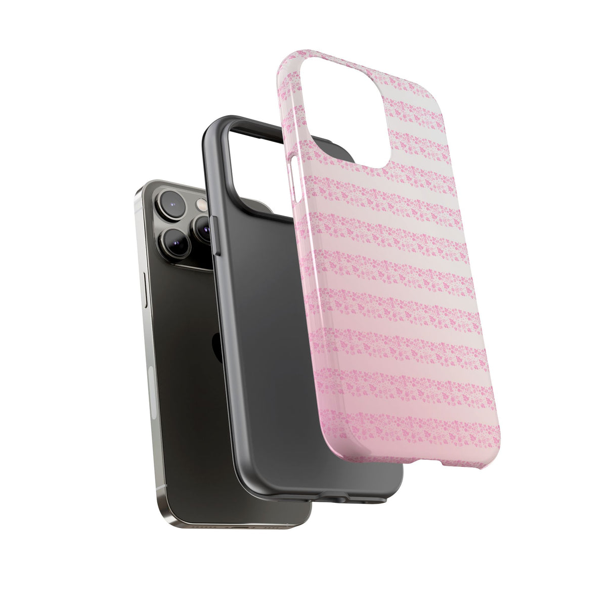 Pink Pyrex Gooseberry Striped Phone Case, Stylish Phone Cover, Tough Protective Case, Cute Cell Phone Case, Trending Gift for Her