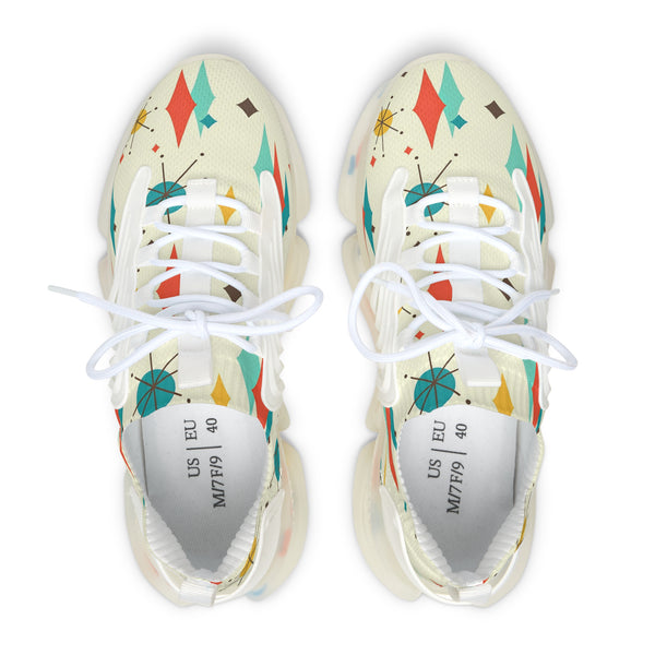 Mid Mod Franciscan Designed Retro Mesh Sneakers For Women