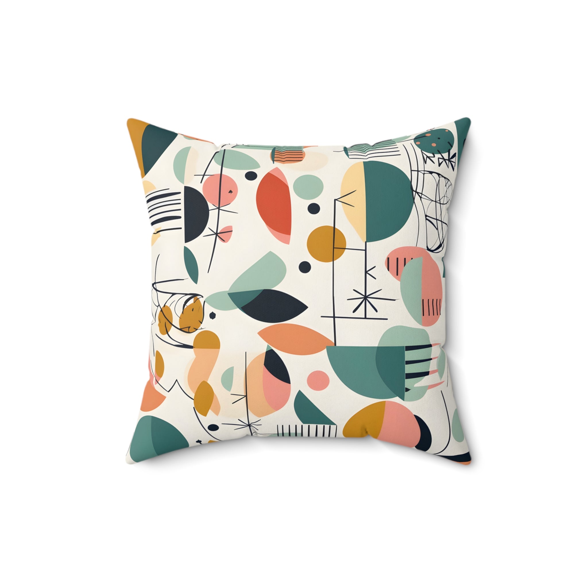Mid Century Modern Scandinavian Designed Minimalist Mod Retro Pillow And Insert - Mid Century Modern Gal