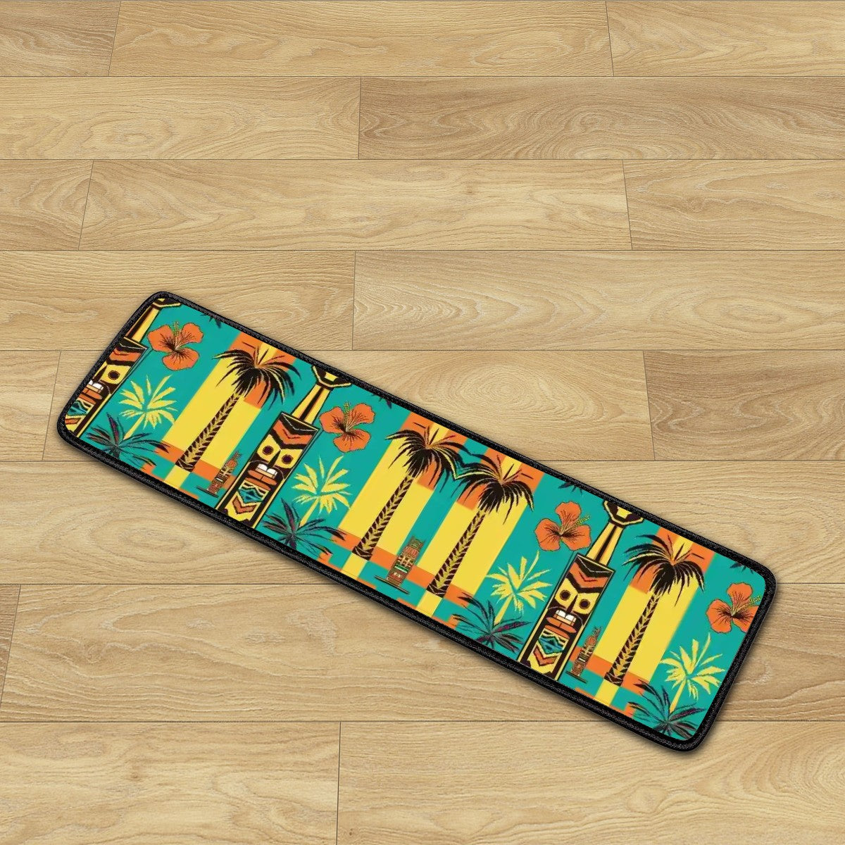 Mid Century Modern Tiki Idol, Kitschy Mod Non Slip Carpet for Stairs Treads - Mid Century Modern Gal
