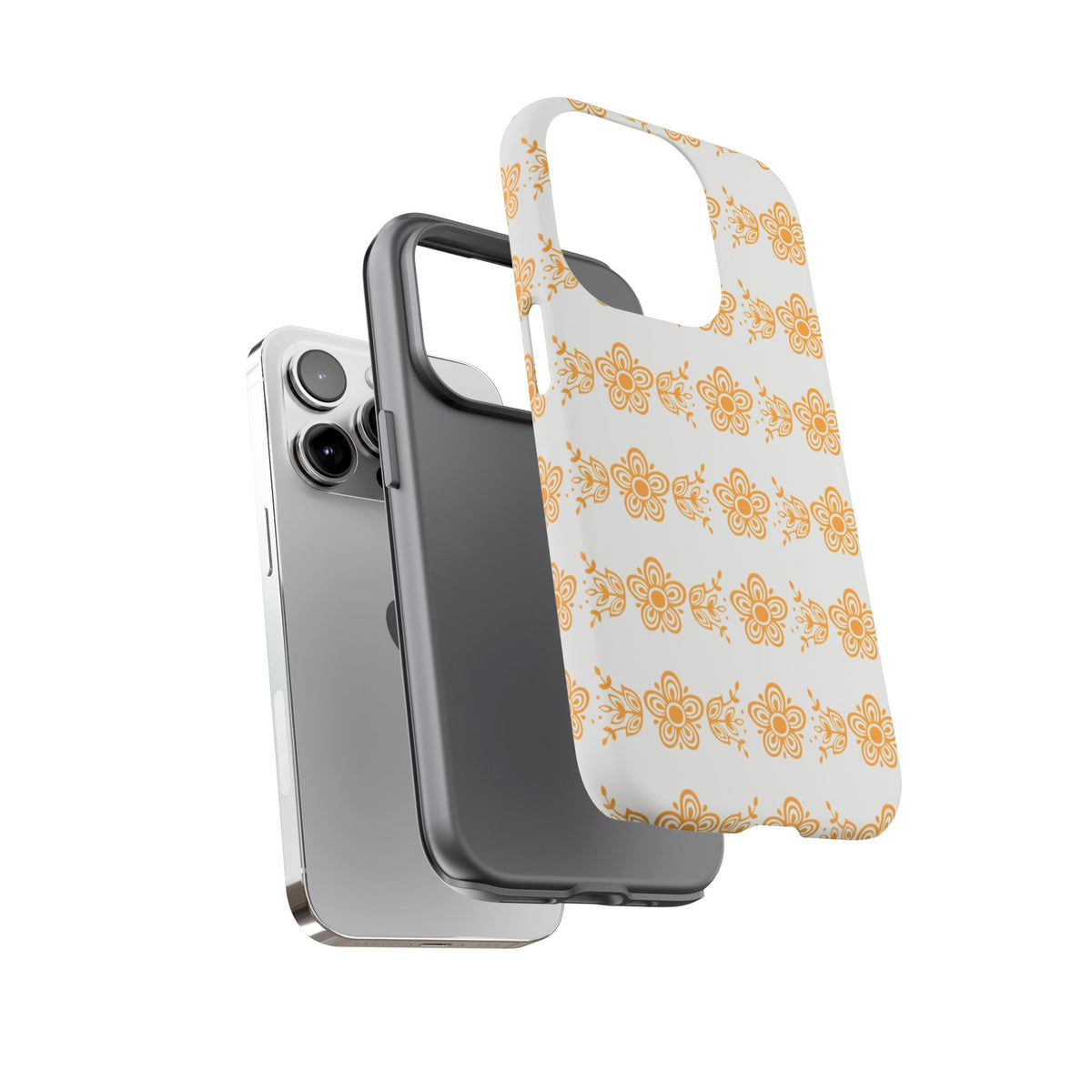 Pyrex Golden Butterfly Floral Phone Case, Tough Cases for Stylish Protection, Gift for Her, Durable, Trendy Floral Design, Cell Phone Cover