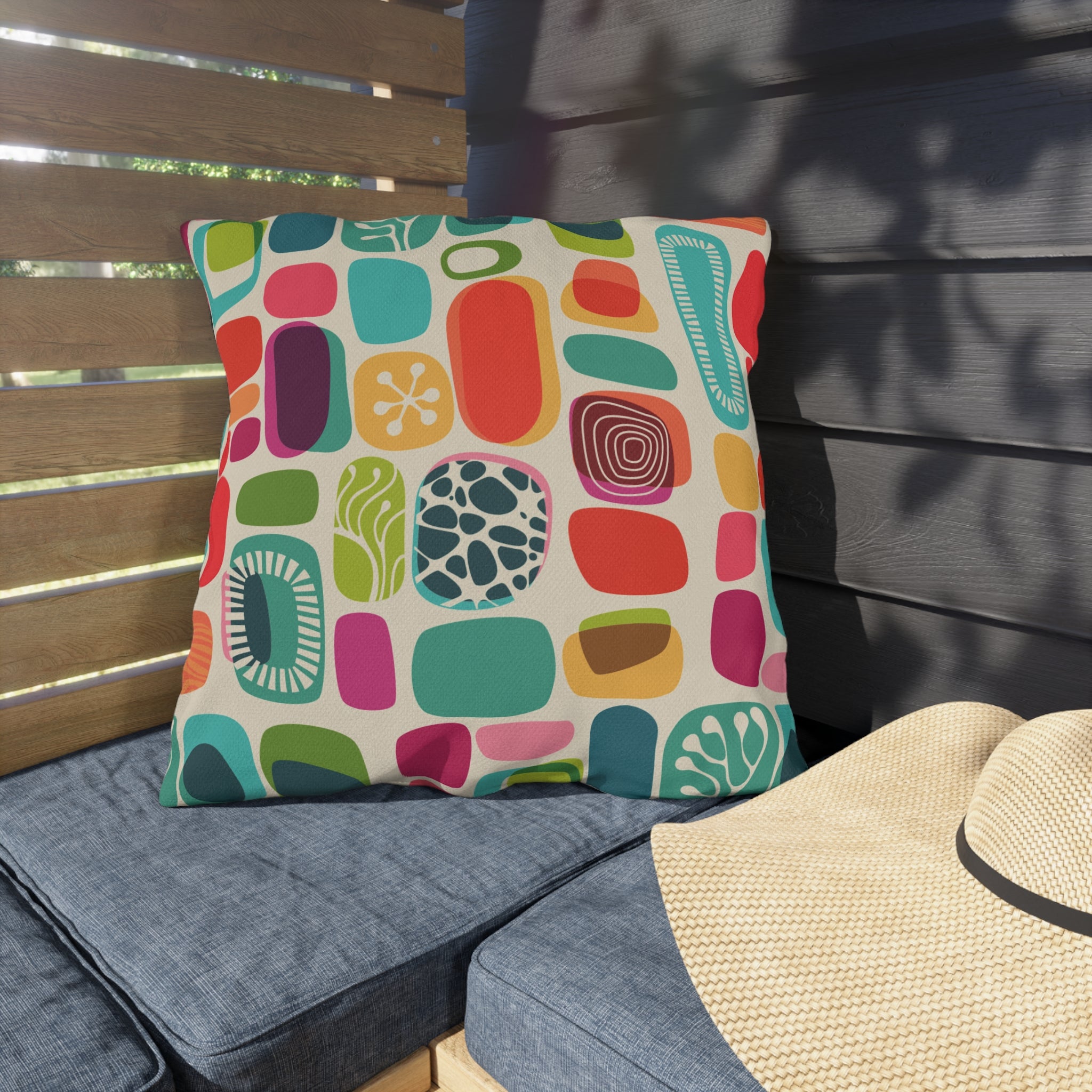 Mid Century Modern Amoeba Designed, Outdoor Garden Pillows - Mid Century Modern Gal