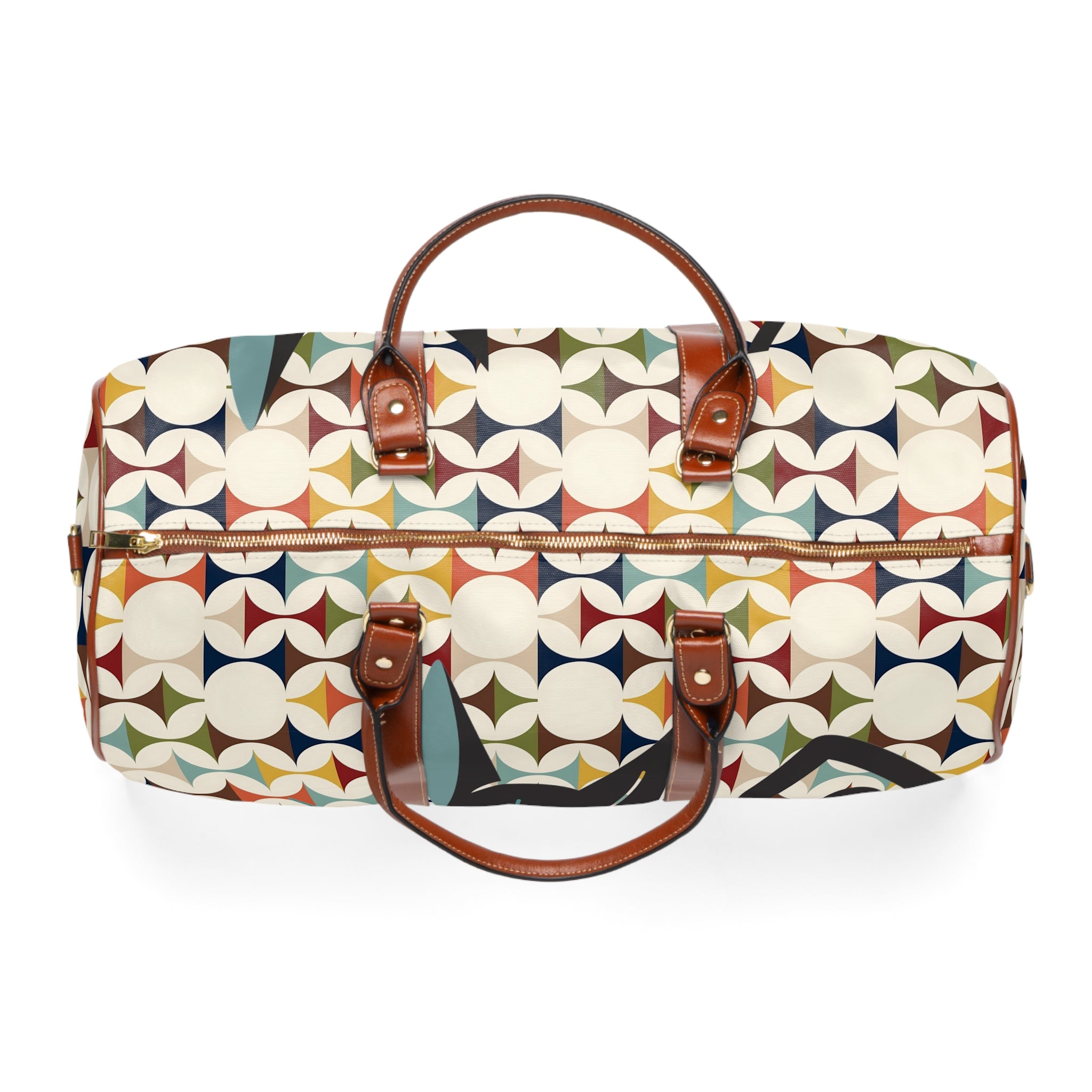 Mid Century Modern Atomic Cat Mid Mod Waterproof Travel Bag - Mid Century Modern Gal