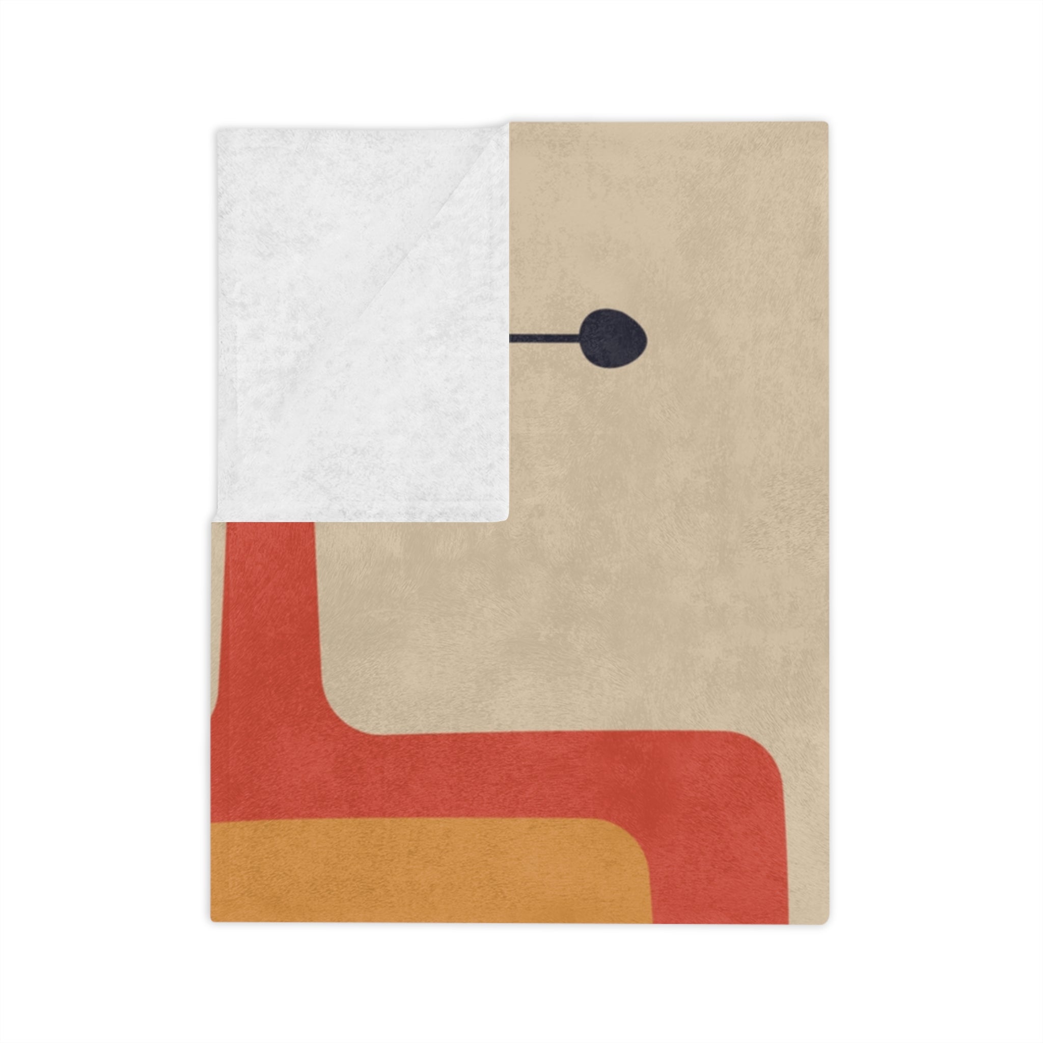 Atomic Cat Kitschy Mid Century Modern Velveteen Blanket - Mid Century Modern Gal