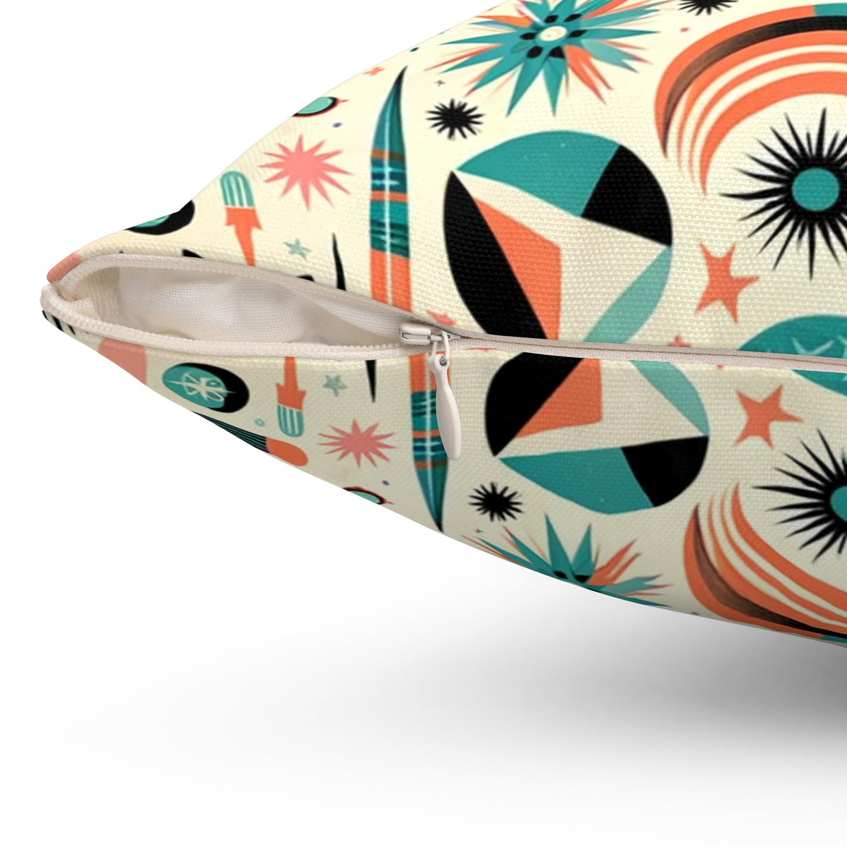 Mid Century Modern Atomic Cat, Retro Pillow And Insert - Mid Century Modern Gal