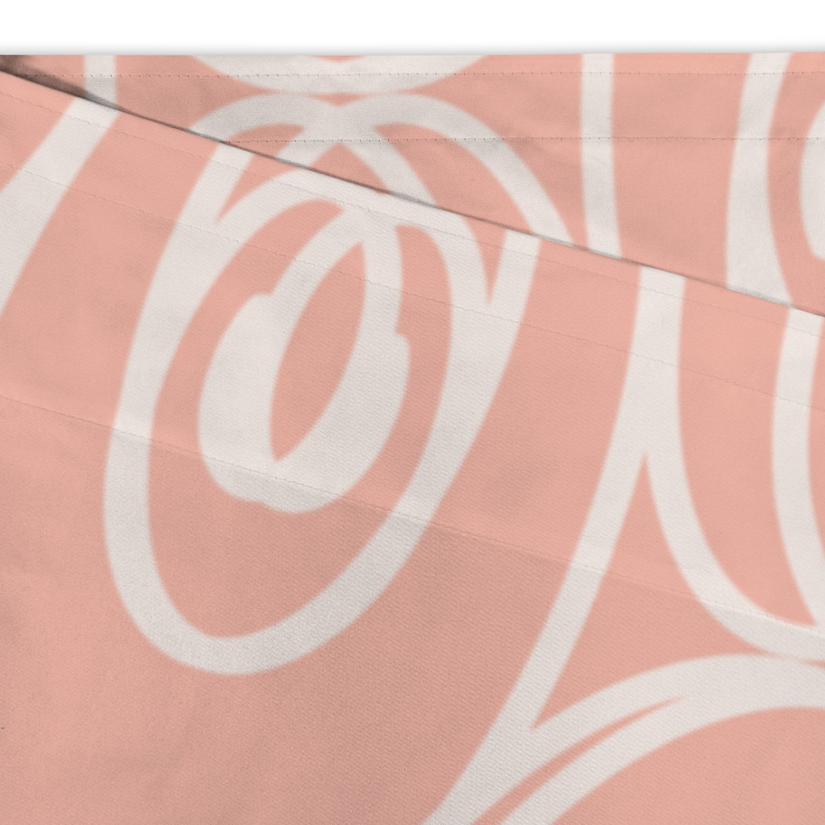 Atomic Kitschy Cat Coral Mid Mod Kitchen Window Valance - Mid Century Modern Gal