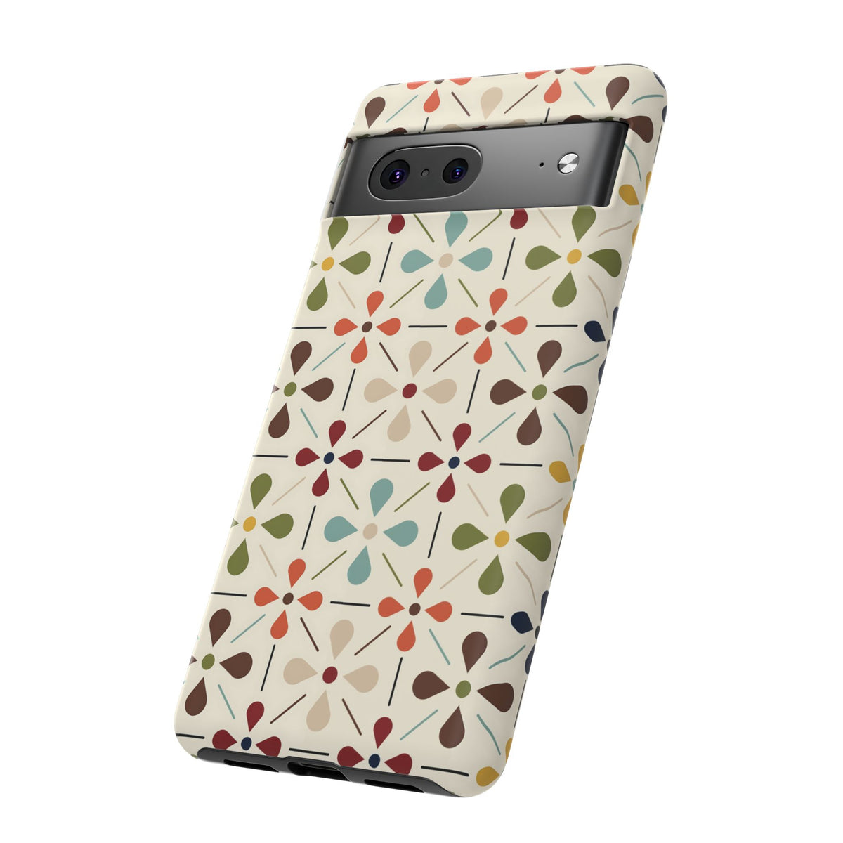 Scandinavian Flower, Mid Modern Danish Design Tough Phone Case