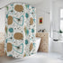 Mid Century Modern Atomic Boomerang Starburst, Mid Mod Shower Curtain - Mid Century Modern Gal