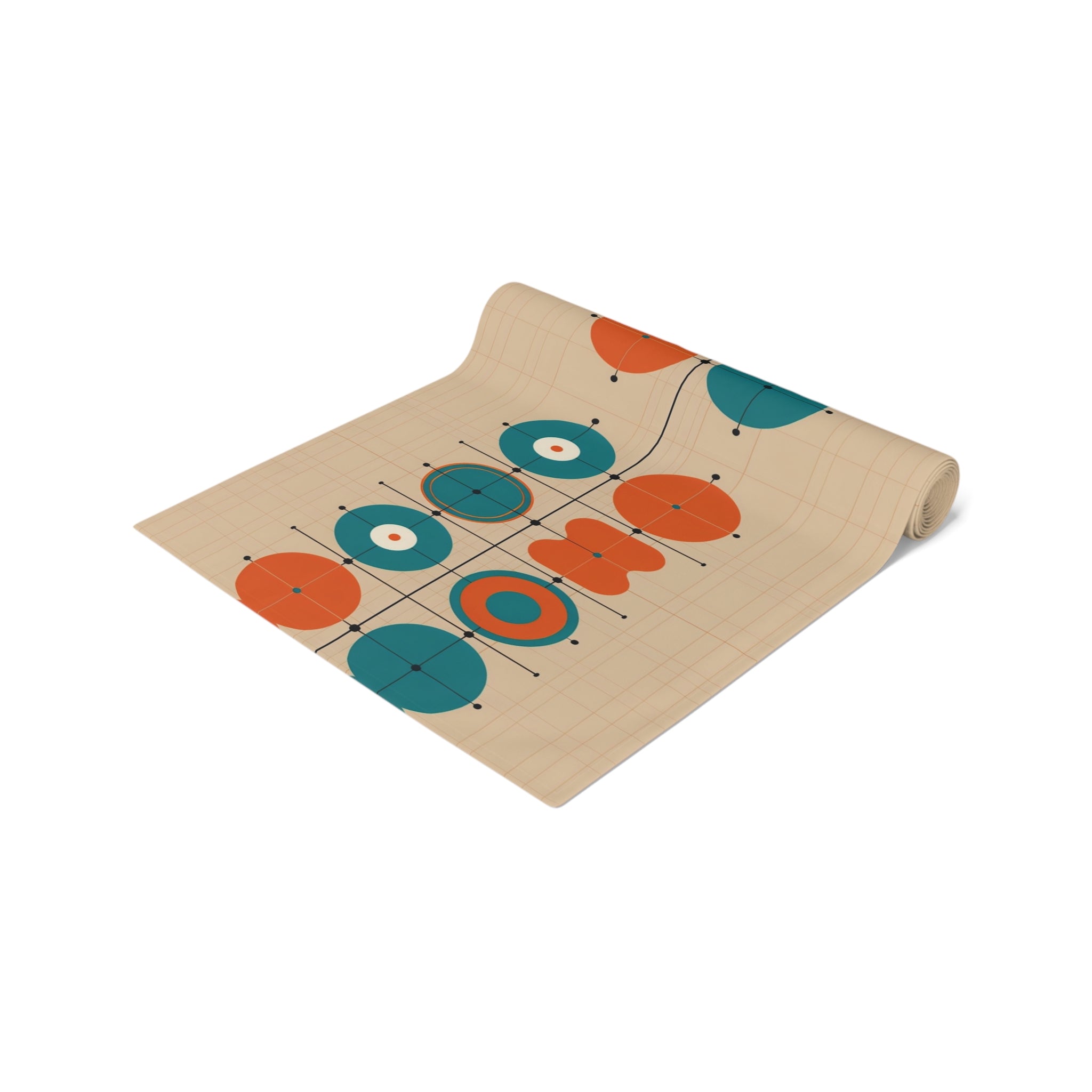 Mid Century Modern Minimalist Geometric Retro Table Runner - Mid Century Modern Gal