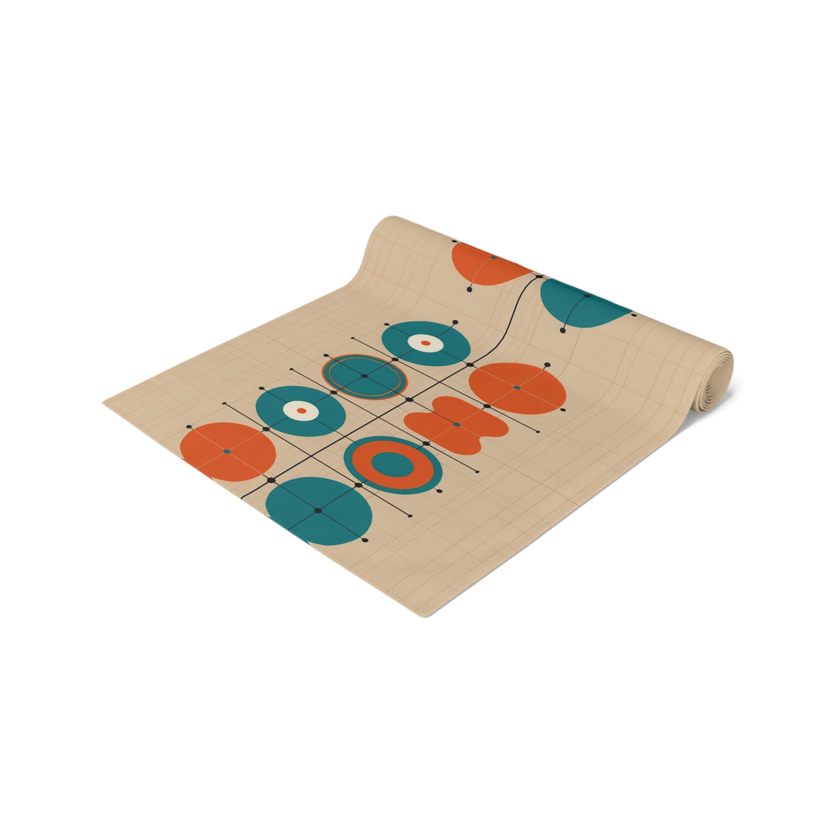 Mid Century Modern Minimalist Geometric Retro Table Runner - Mid Century Modern Gal