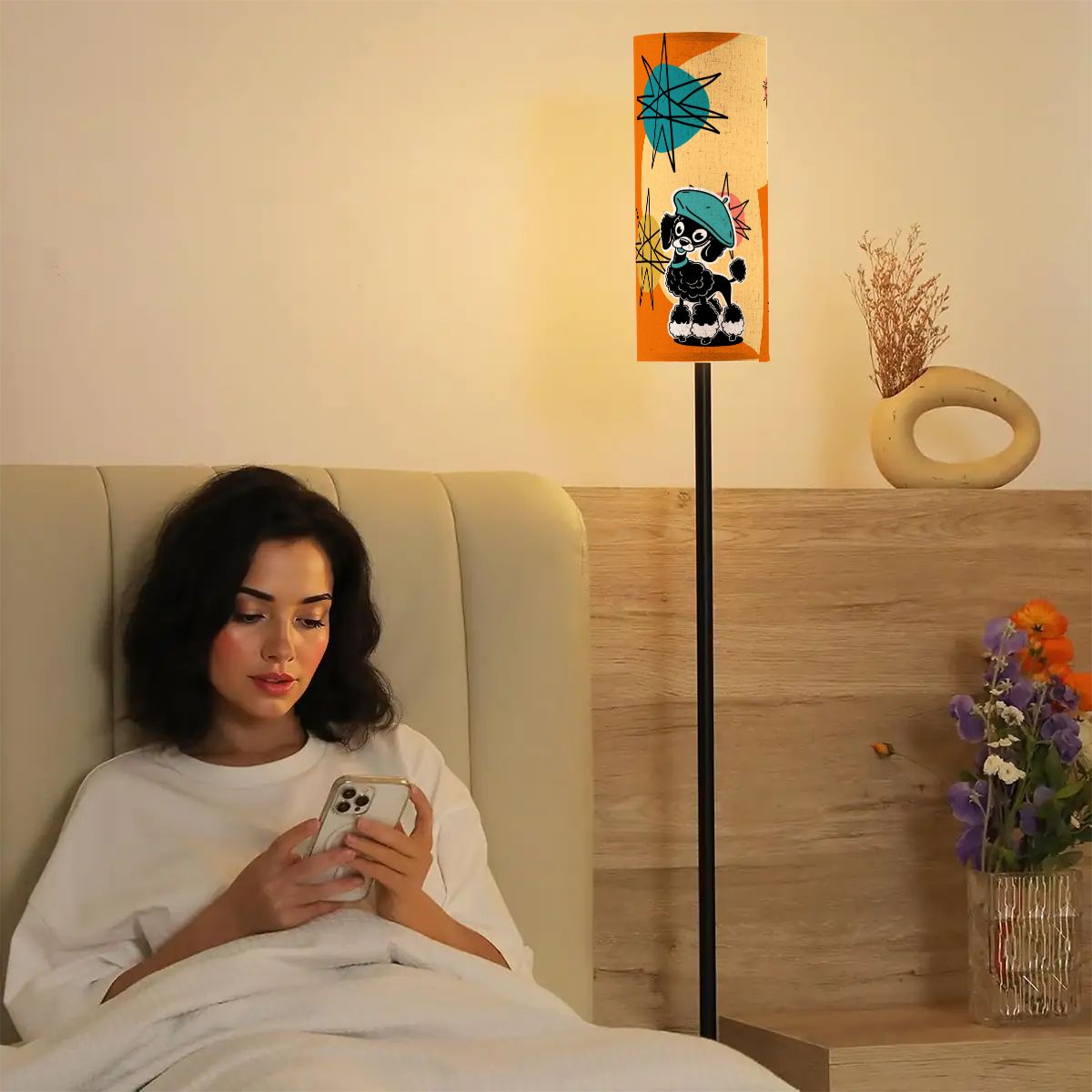 Franciscan Starburst, Kitschy Mod Poodle Mid Century Modern Floor Lamp - Mid Century Modern Gal