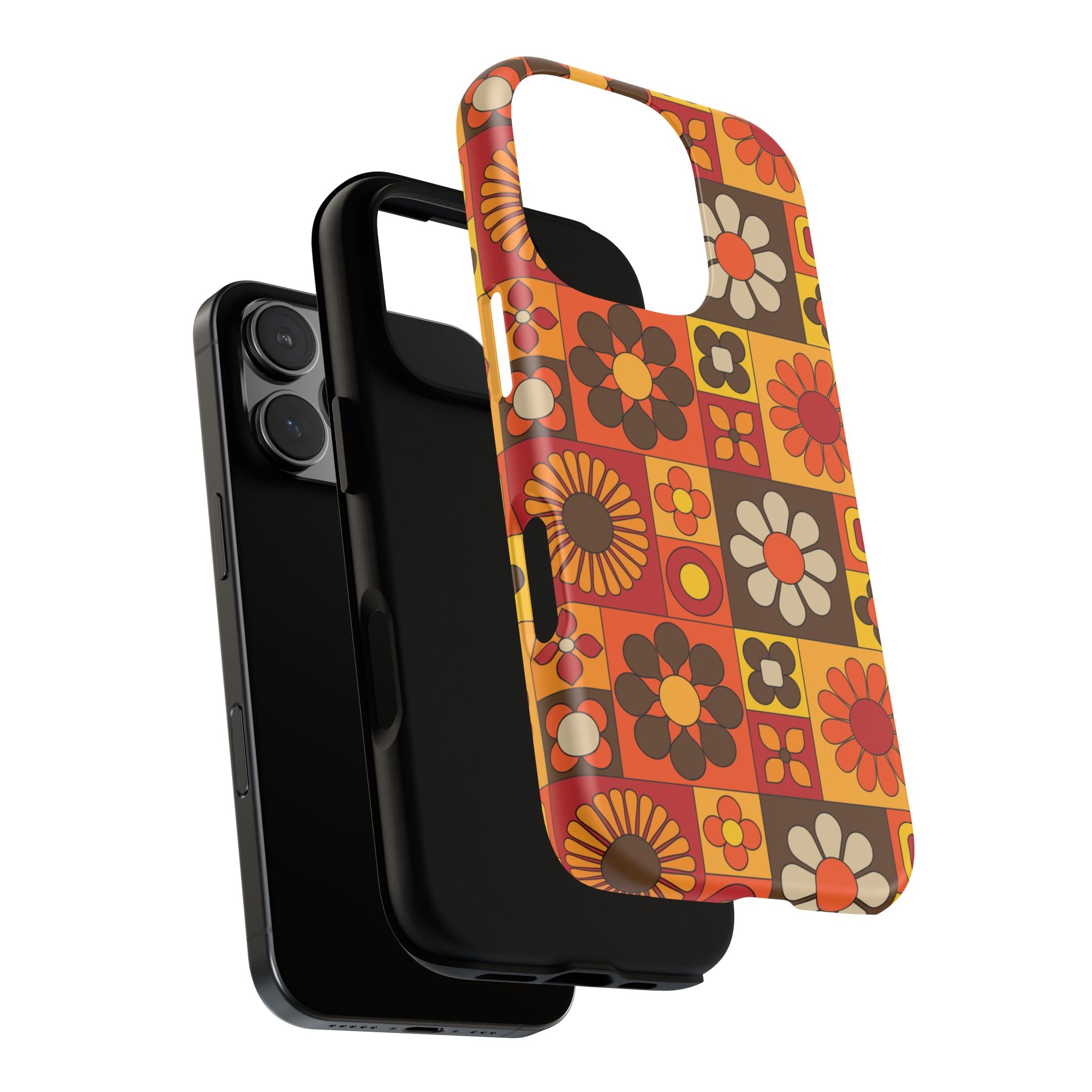 Retro 70s Mid Mod Floral Phone Case | Tough Cases for Flower Lovers