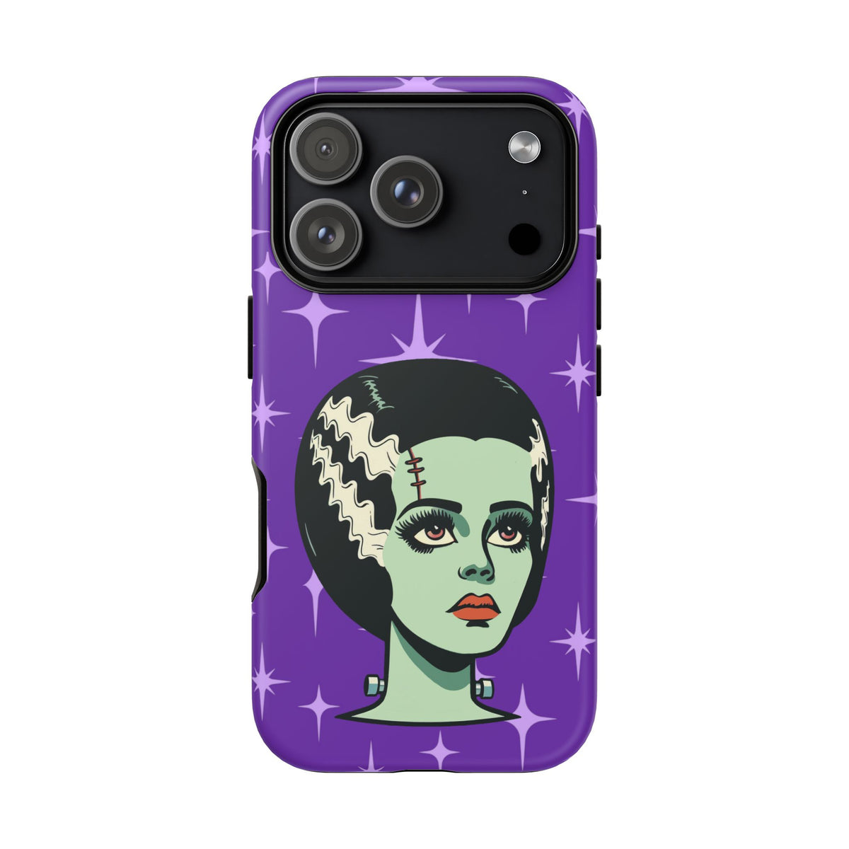 Bride of Frankenstein Retro Mid Mod Horror Buff Purple Halloween Tough Phone Case