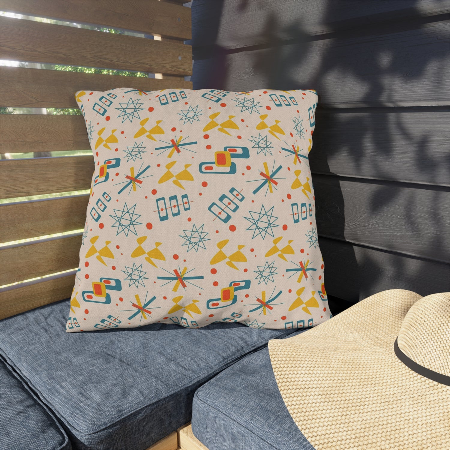 Mid Century Modern 50s Pattern, Mod Summer Outdoor Retro Pillows - Mid Century Modern Gal