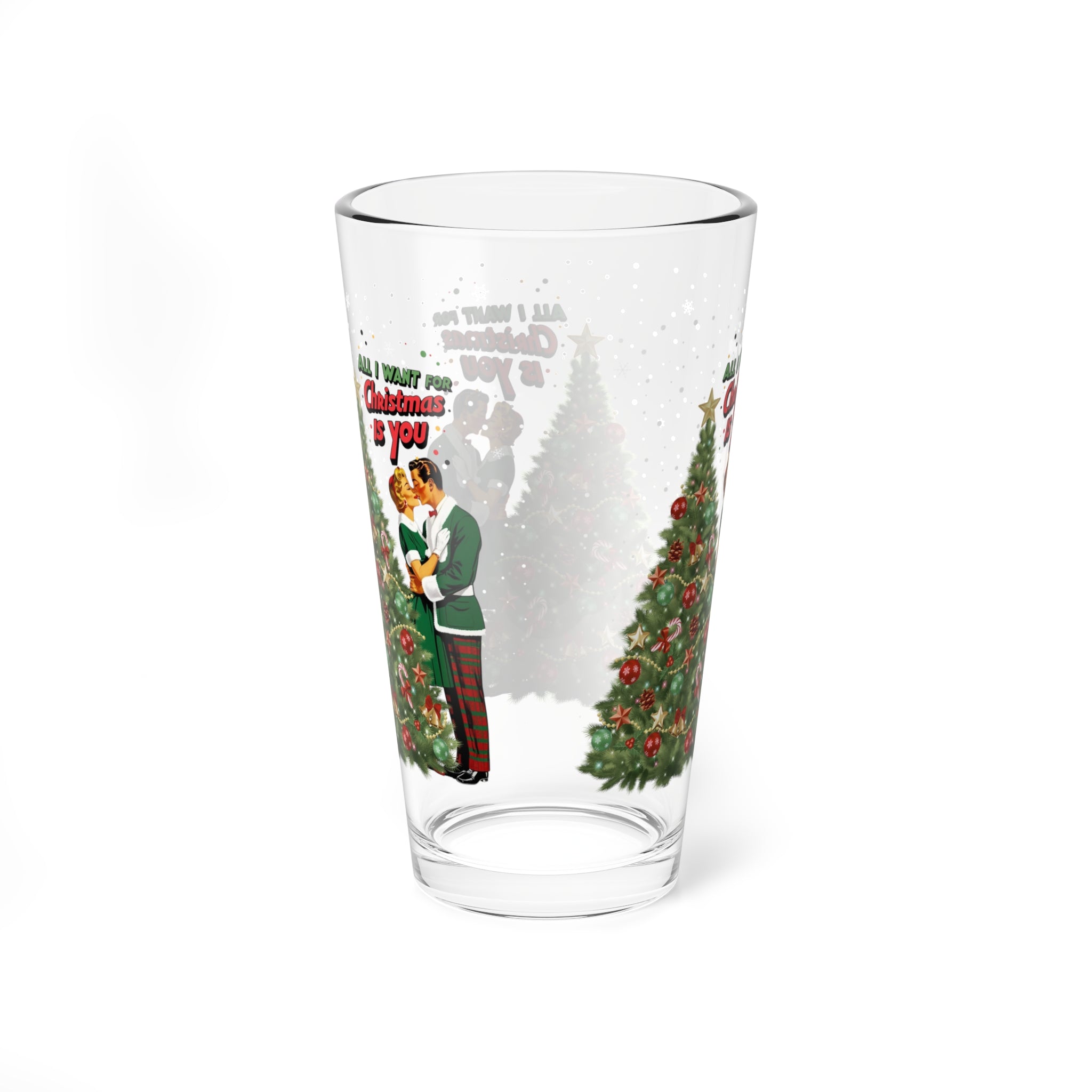 Mid Century Modern Christmas Mod Drinkware Festive Christmas | "All I Want for Christmas is You" Design - Mid Century Modern Gal