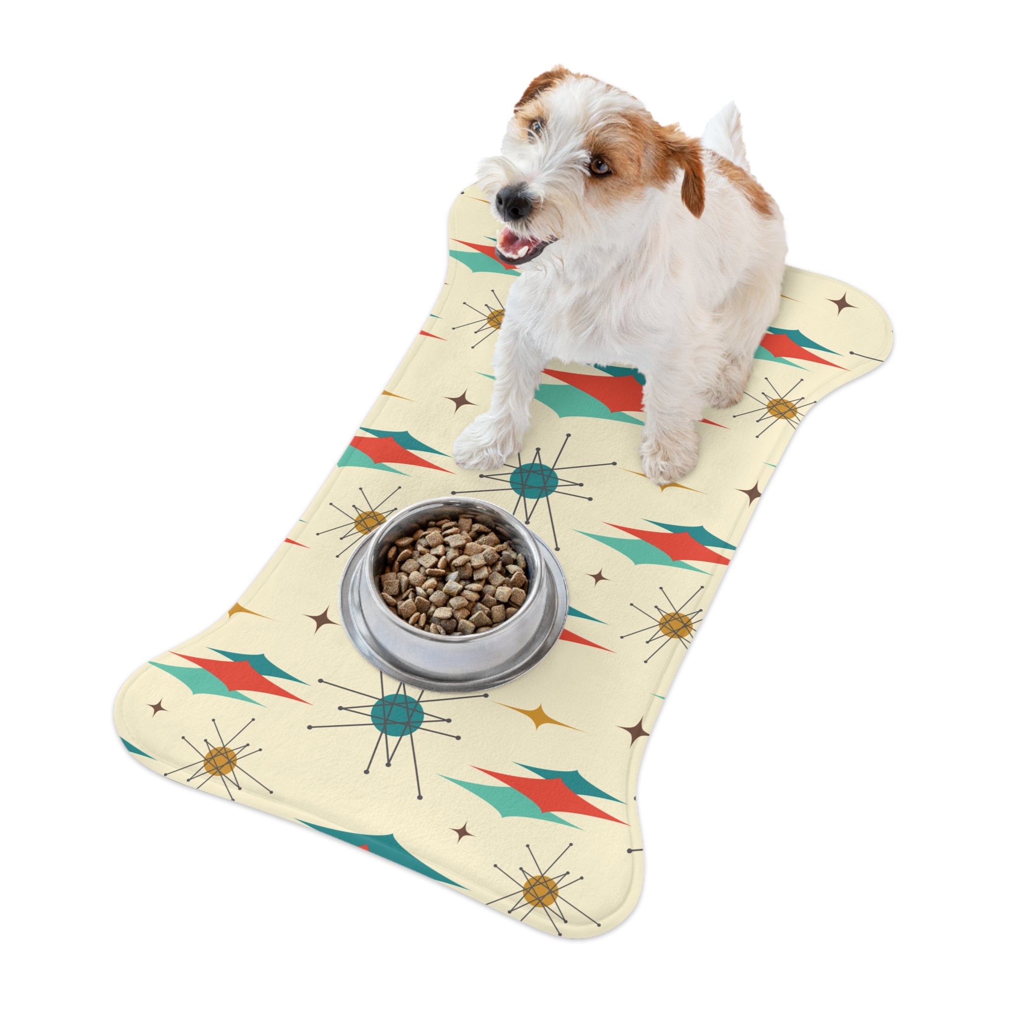 Atomic Franciscan Designed, Mid Century Modern, Cat, Dog Pet Feeding Mats - Mid Century Modern Gal