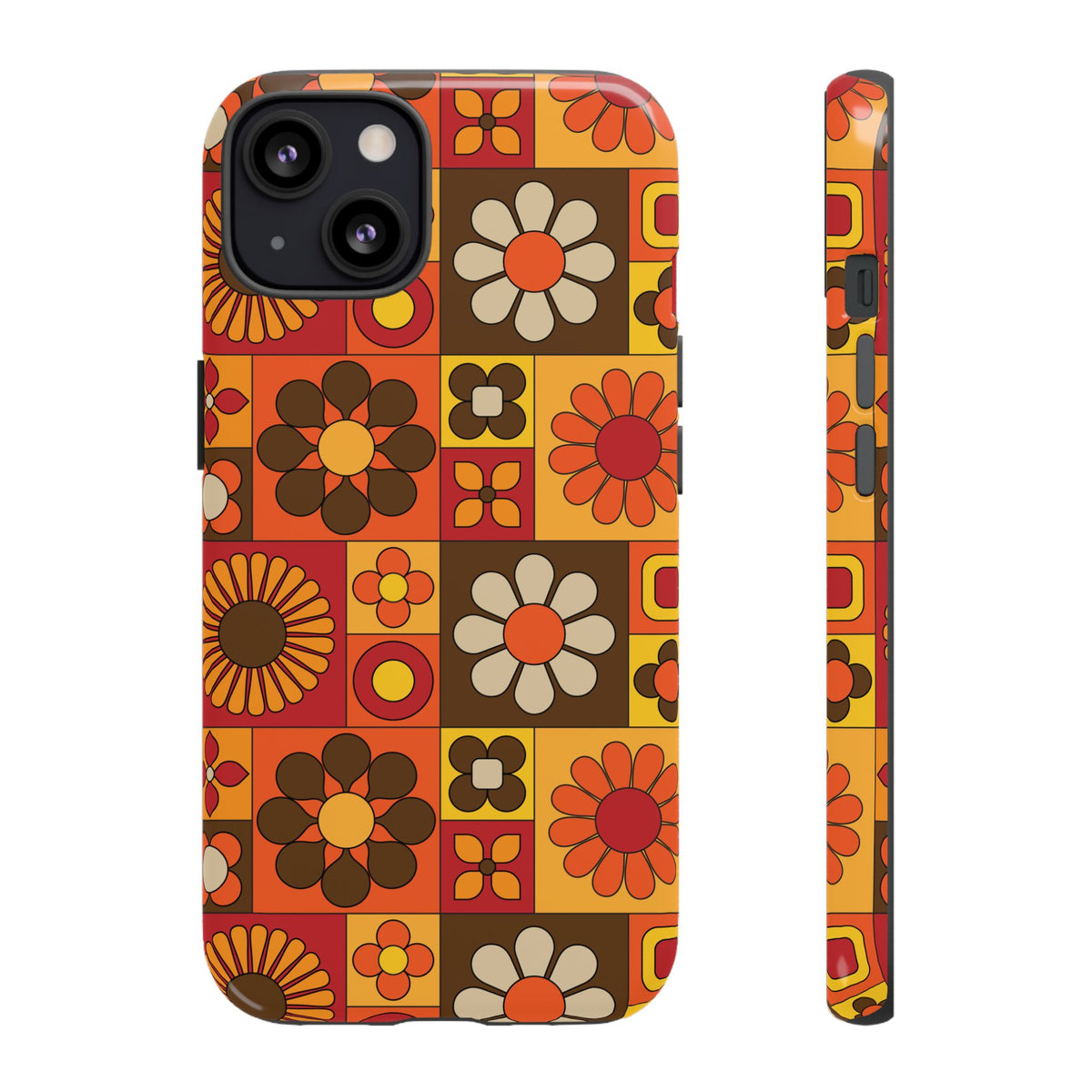 Retro 70s Mid Mod Floral Phone Case | Tough Cases for Flower Lovers