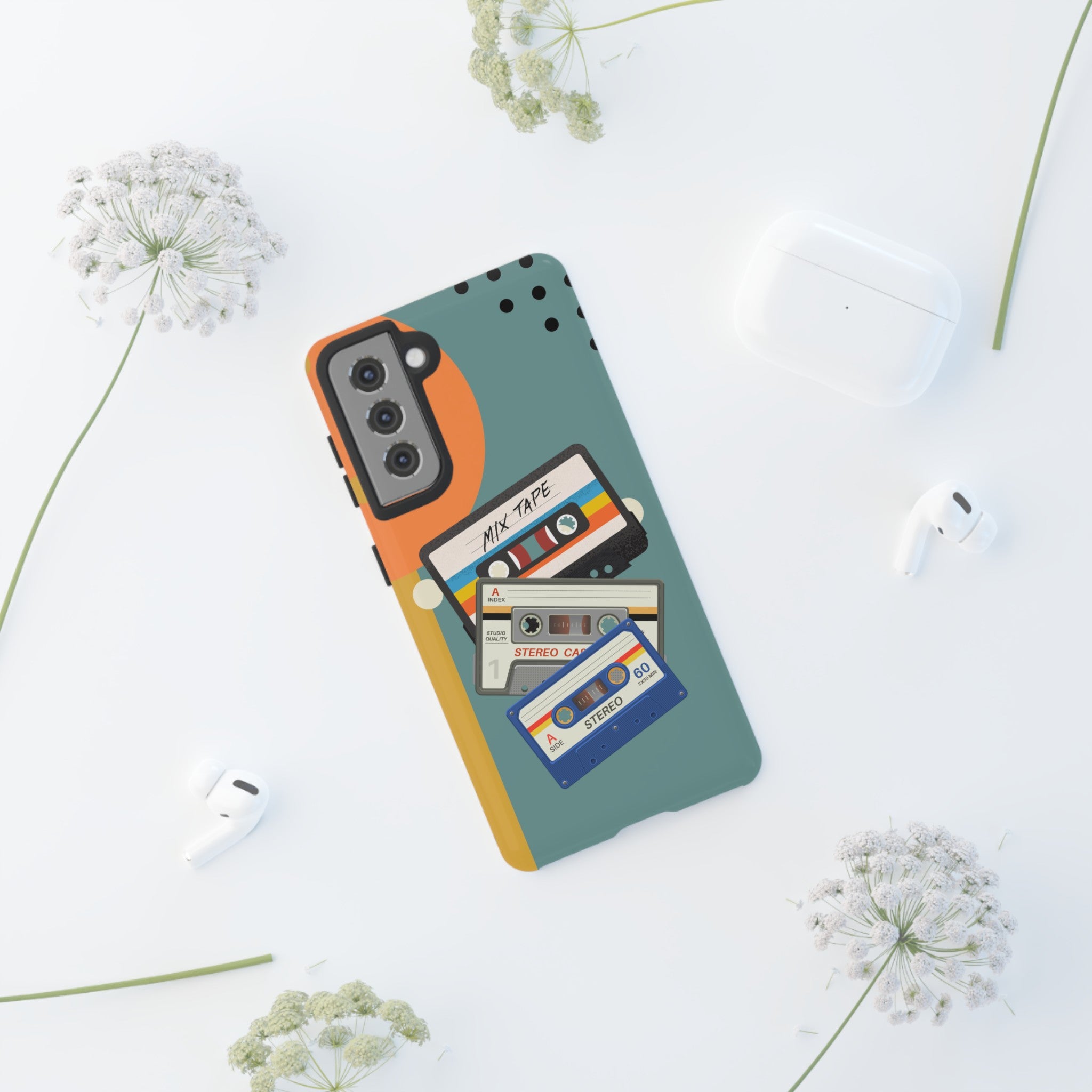 Gen X, Retro Cassettes Mid Mod Smart Phone Tough Cases - Mid Century Modern Gal
