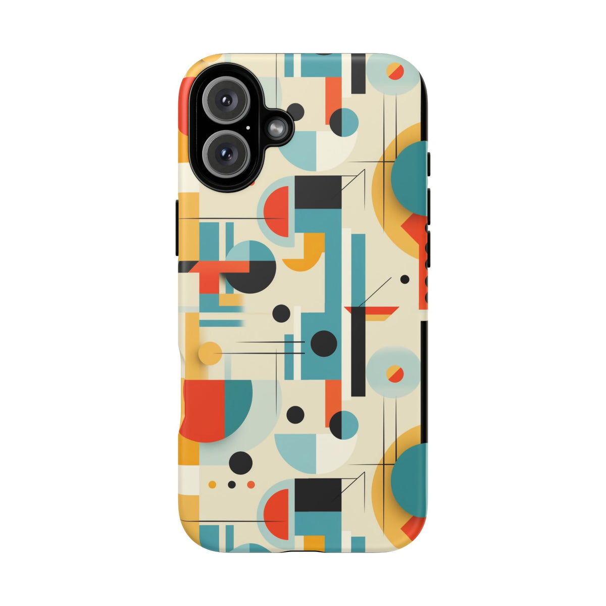 Bauhaus Designed Mid Mod Geometric Groovy Smart Phone, iPhone, Samsung, Pixel Compatible Tough Cases