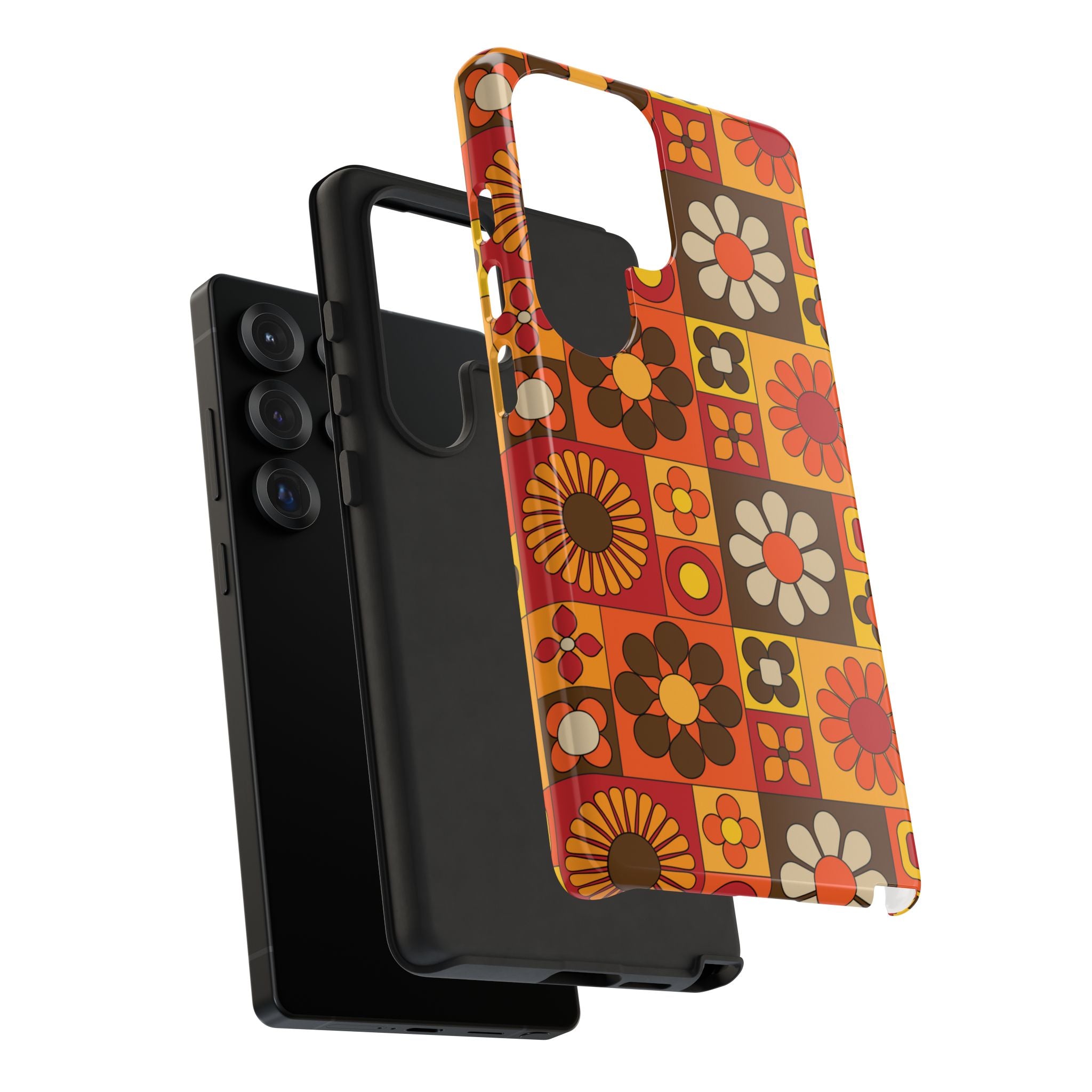 Retro 70s Mid Mod Floral Phone Case | Tough Cases for Flower Lovers