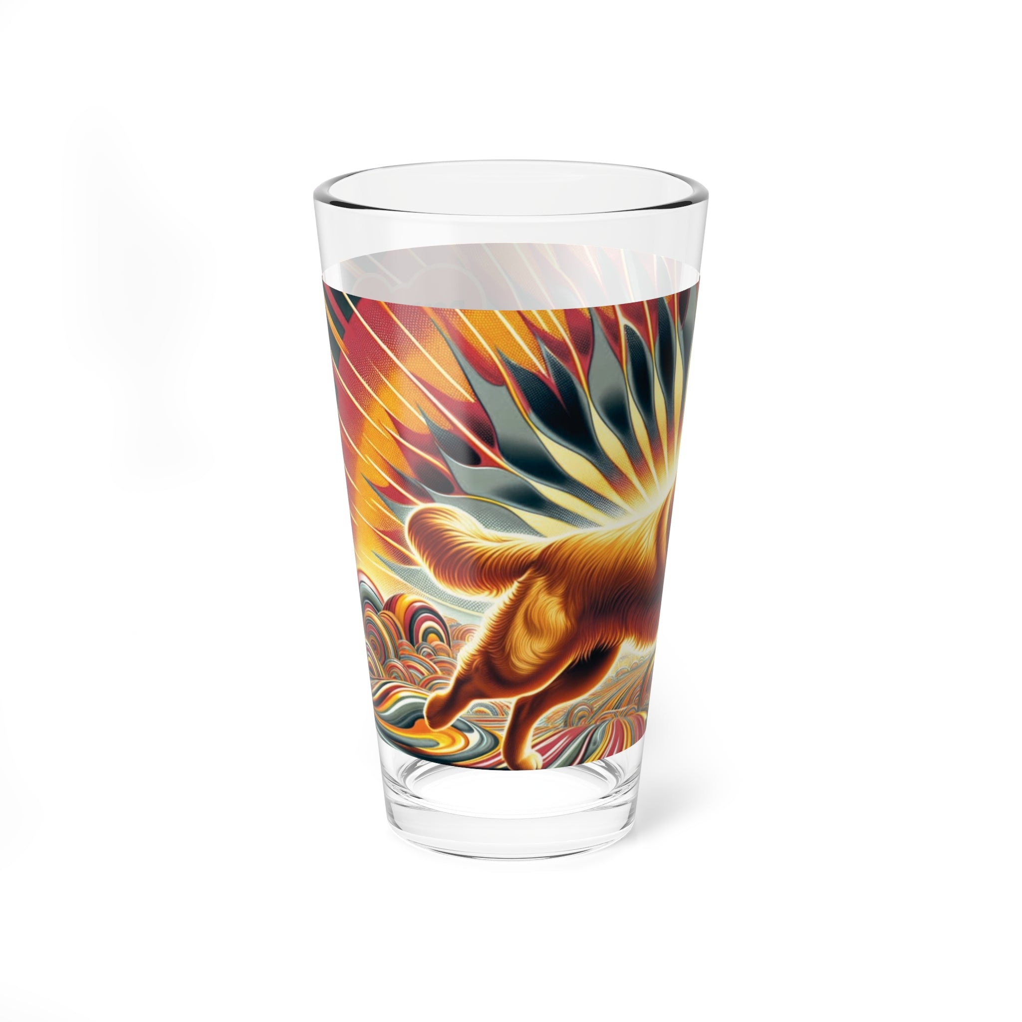 Golden Retriever Gifts, Cocktail, Mocktail Retro Drinking Glass For Retriever Mom, Dad, Bestie Retriever Gifts - Mid Century Modern Gal