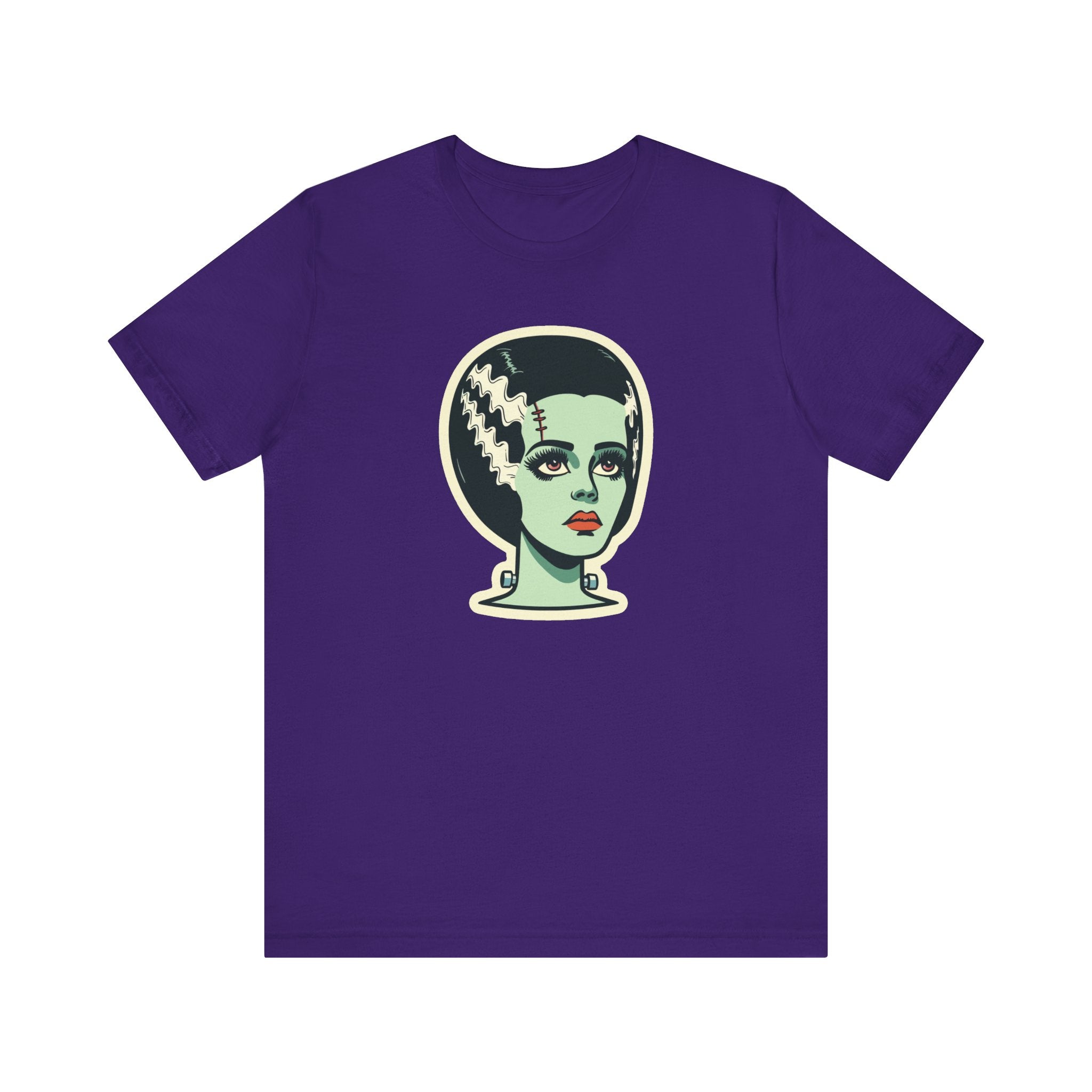 Bride of Frankenstein Retro Mid Mod Horror Buff Halloween Unisex T-Shirt - Mid Century Modern Gal