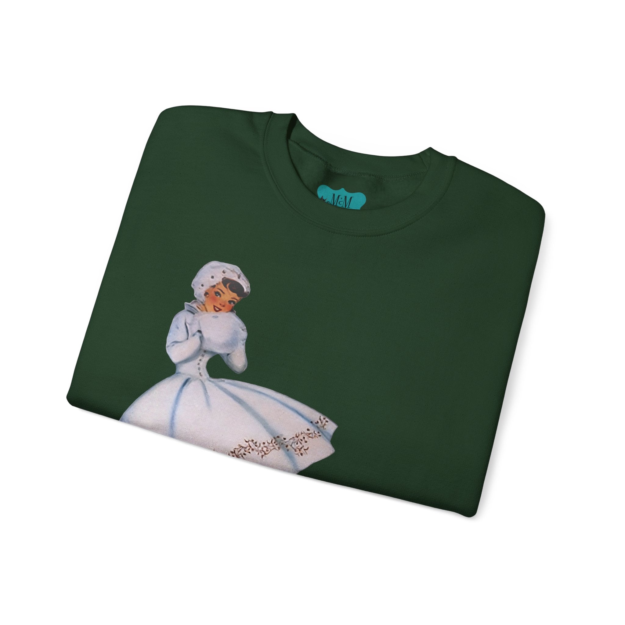 Mid Century Modern Christmas, Mod Gal, Kitschy Vintage-Inspired Unisex Heavy Blend™ Crewneck Sweatshirt - "When Santa Gets Your Letter" - Mid Century Modern Gal