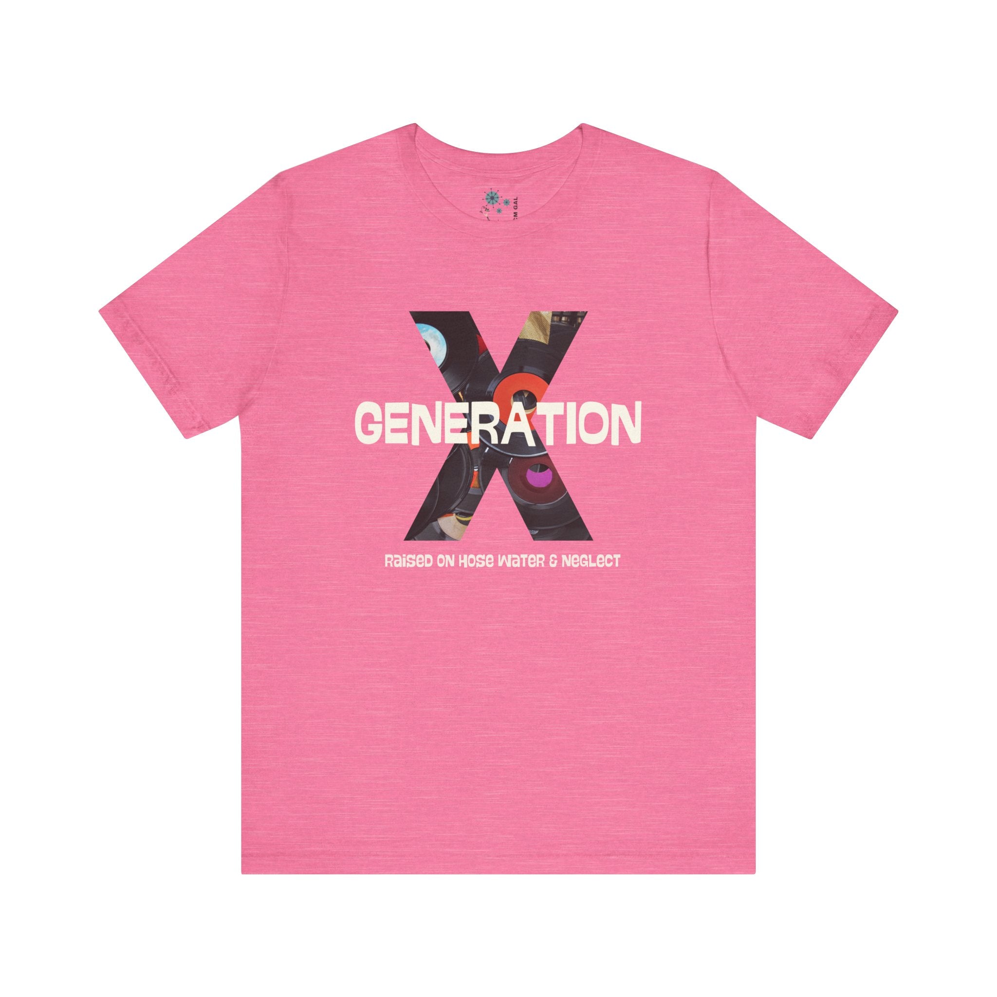 Generation X Retro Tee, Raised On Hose Water And Neglect Unisex Jersey Short Sleeve Tee - Mid Century Modern Gal