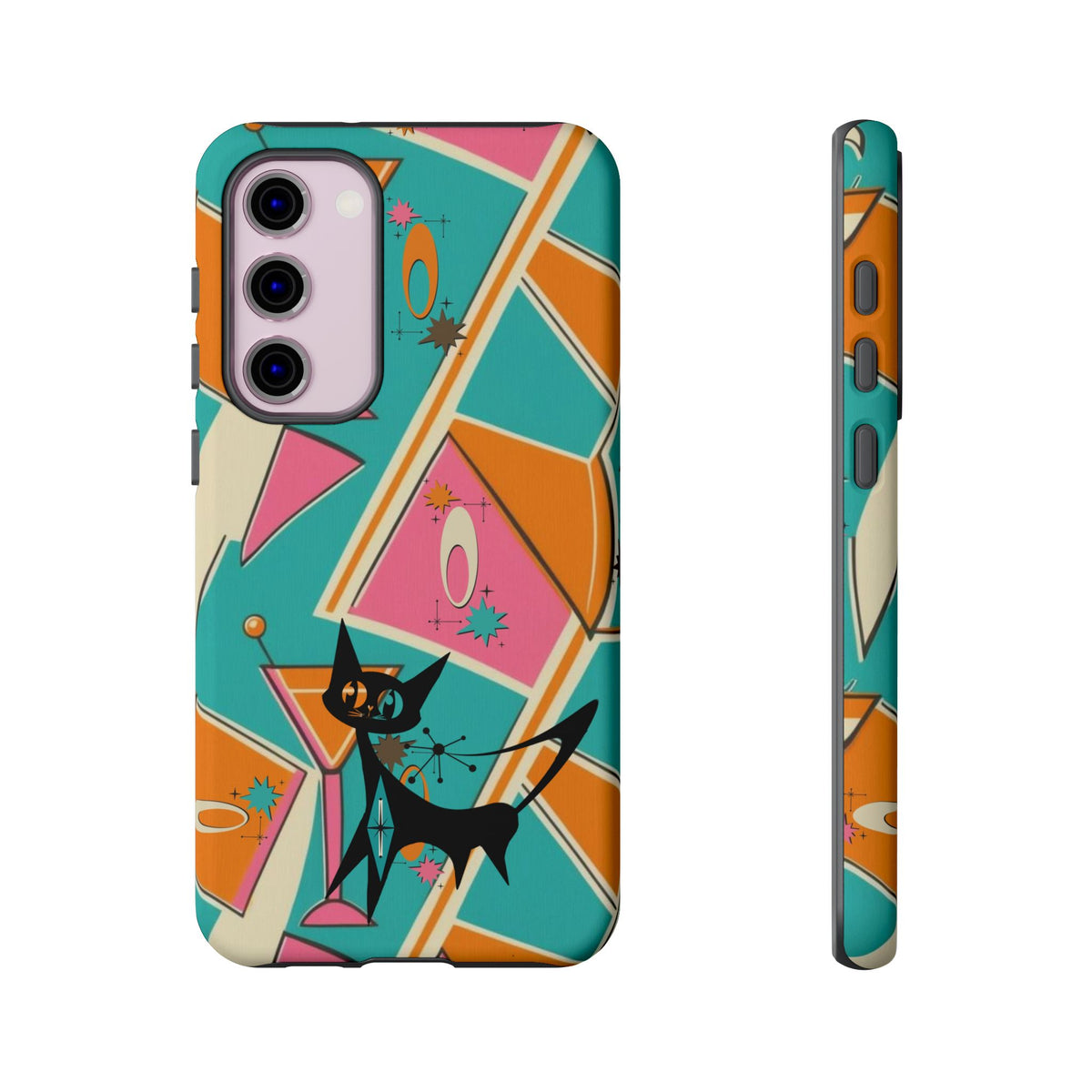 Atomic Cat Mid Mod Retro Cat Phone Case - Tough Cases for Stylish Cat Lovers - Mid Century Modern Gal