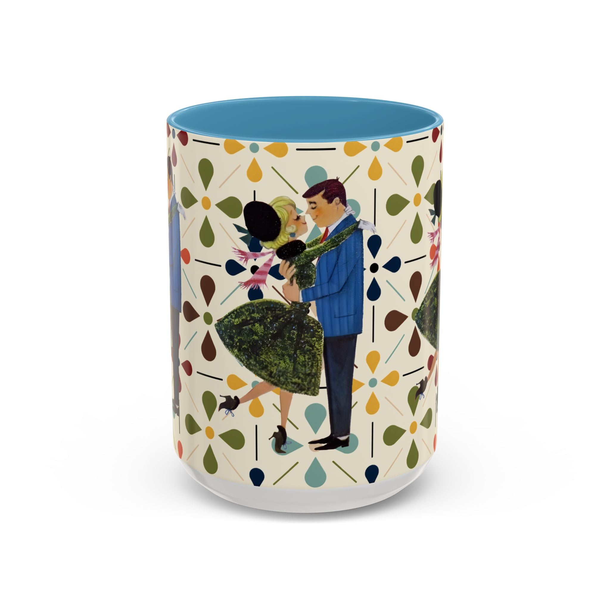 Mid Century Modern 50s Christmas Scandi Flower Kitschy Mug - Mid Century Modern Gal