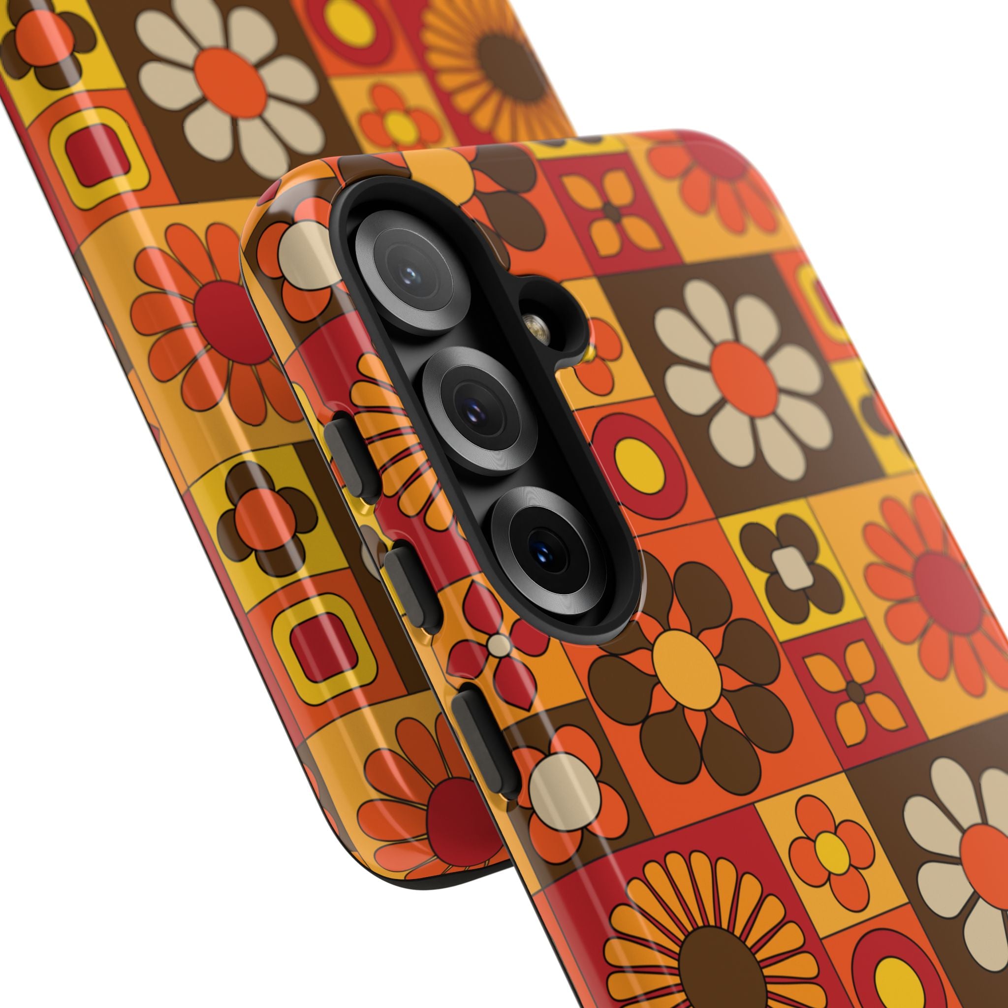 Retro 70s Mid Mod Floral Phone Case | Tough Cases for Flower Lovers