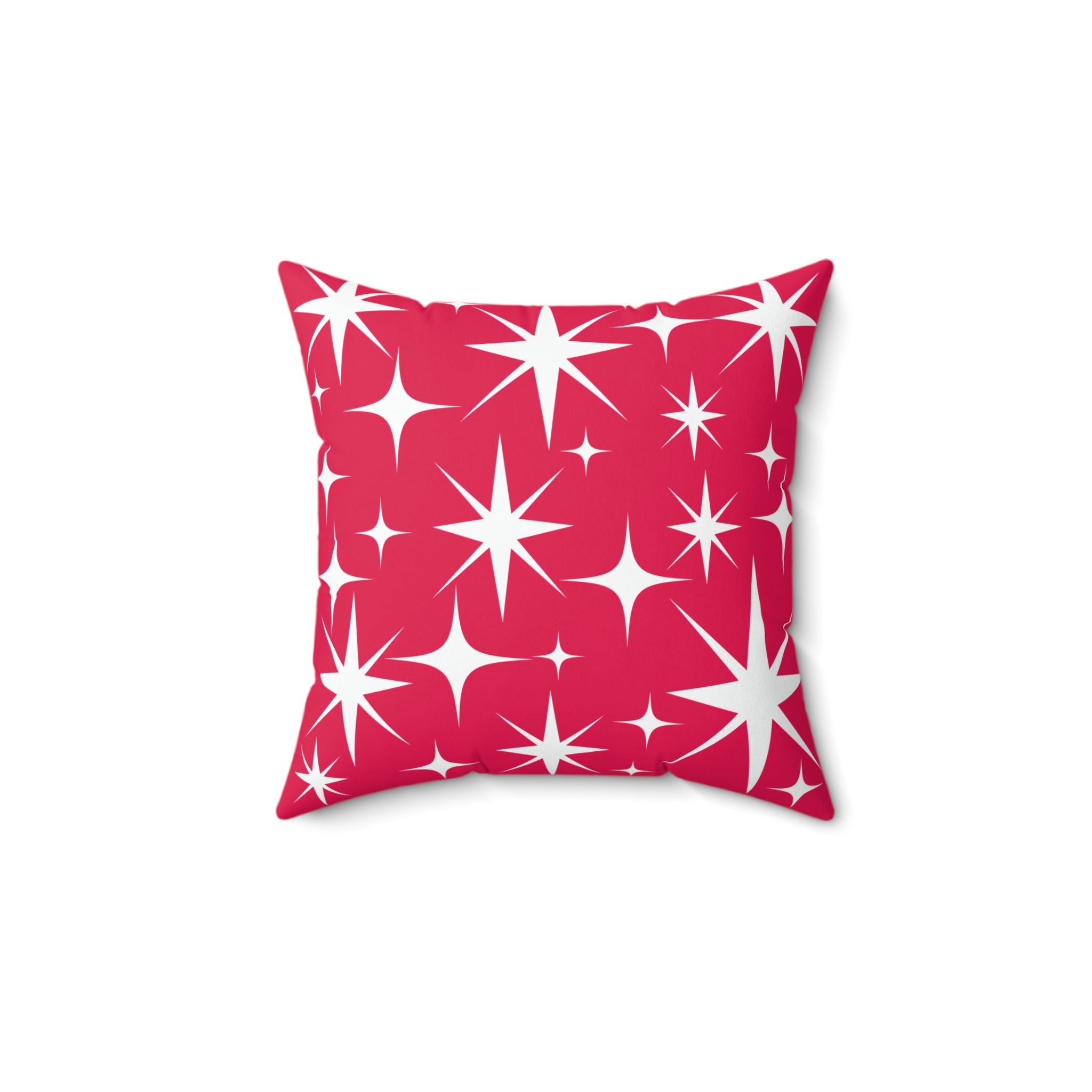 Mid Century Modern Starburst Mod Retro Pillow, Raspberry Delight Pillow And Insert - Mid Century Modern Gal