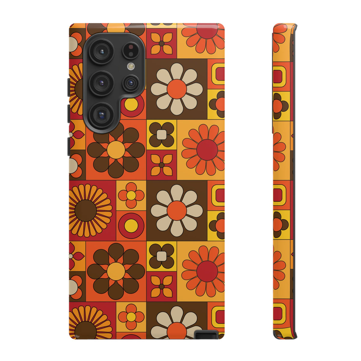Retro 70s Mid Mod Floral Phone Case | Tough Cases for Flower Lovers