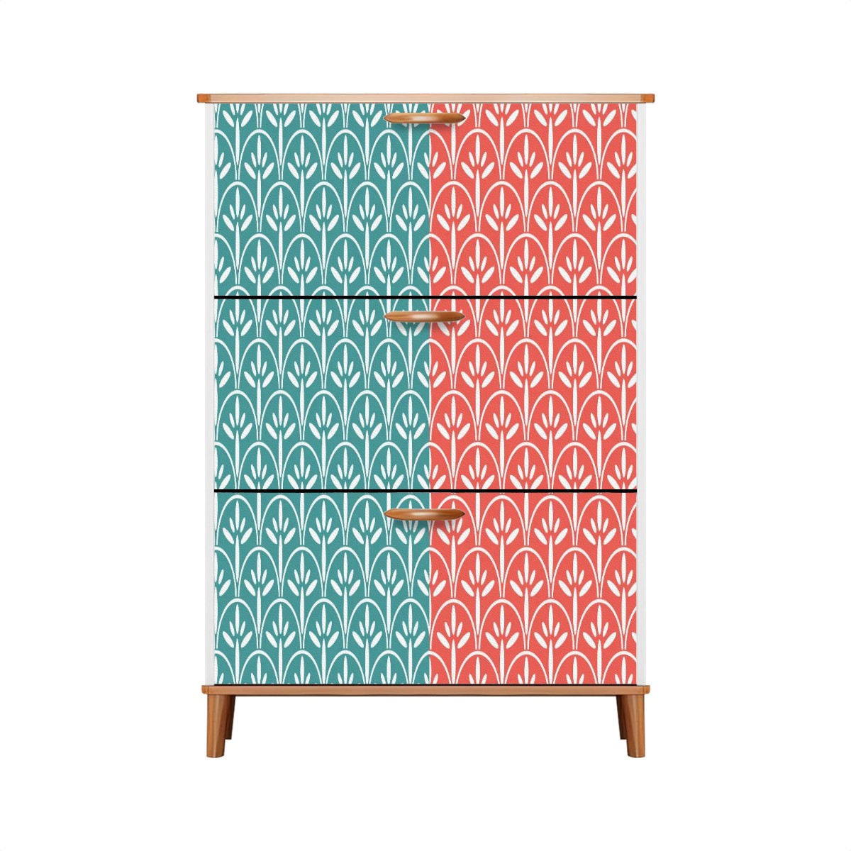 Art Deco Modern Shoe Storage Cabinet | Stylish & Functional Entryway Organizer - Mid Century Modern Gal