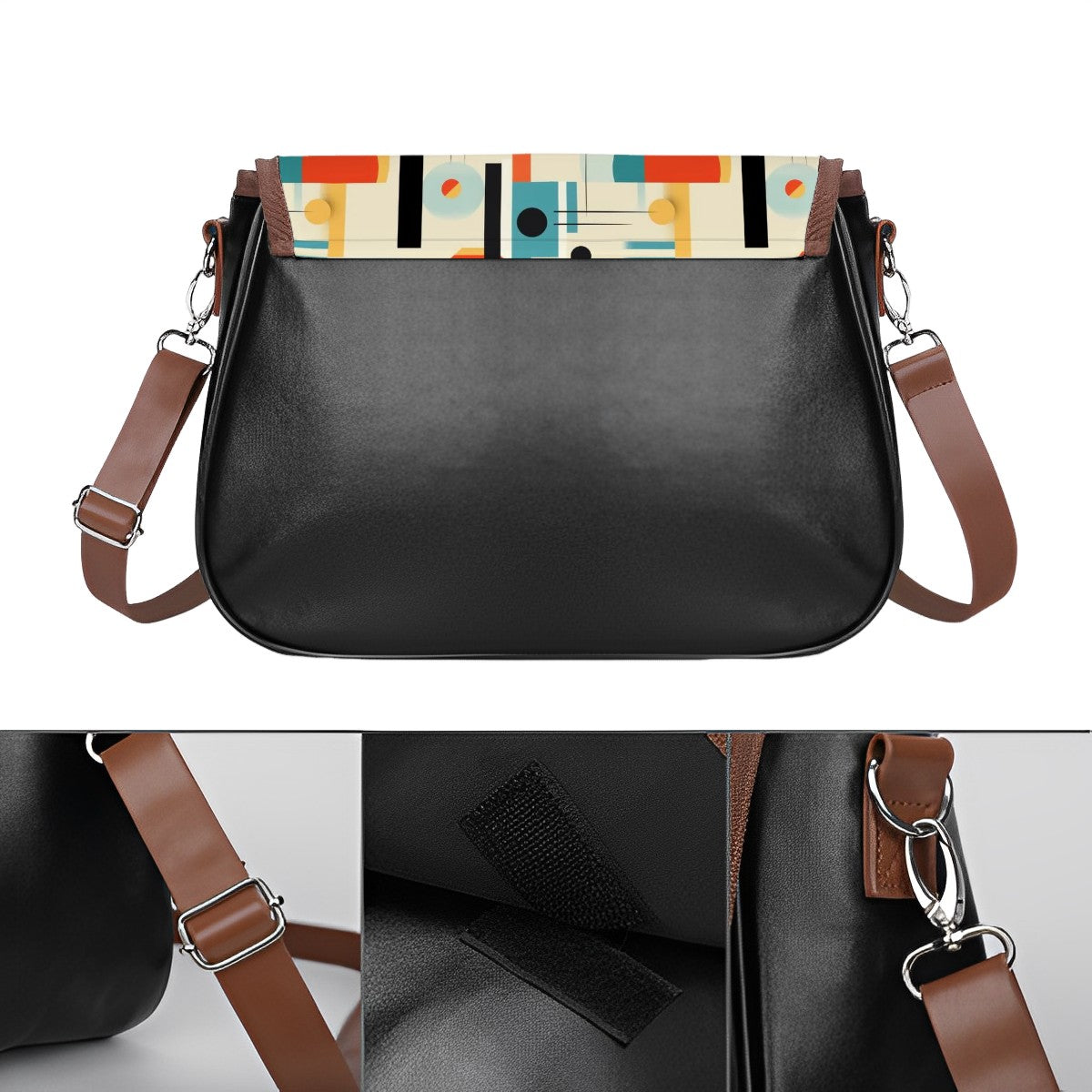 Mid Century Modern Bauhaus Mod Gal Kitschy Shoulder Crossbody Bag - Mid Century Modern Gal